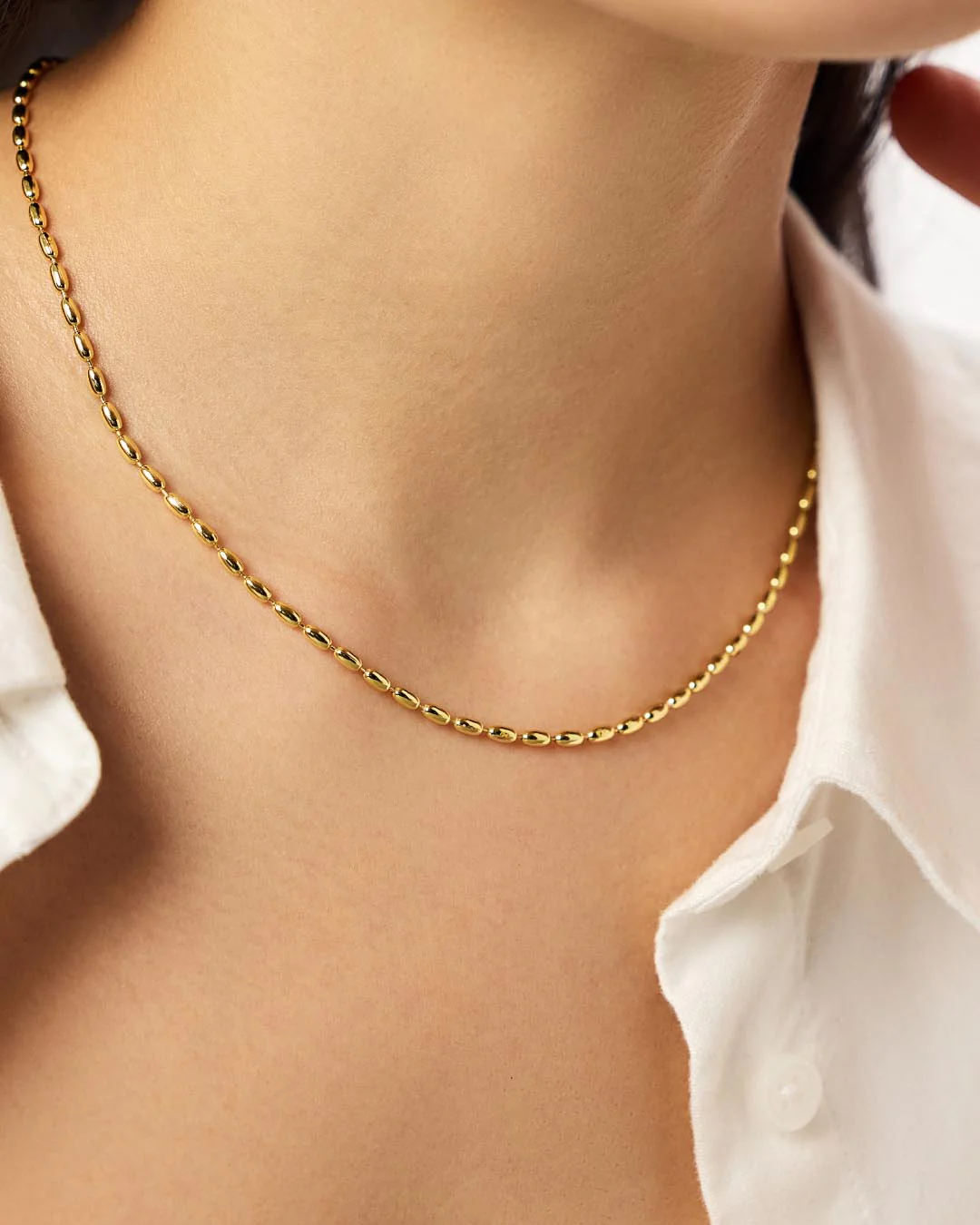 Ball Chain Necklace - Capri - Auxney