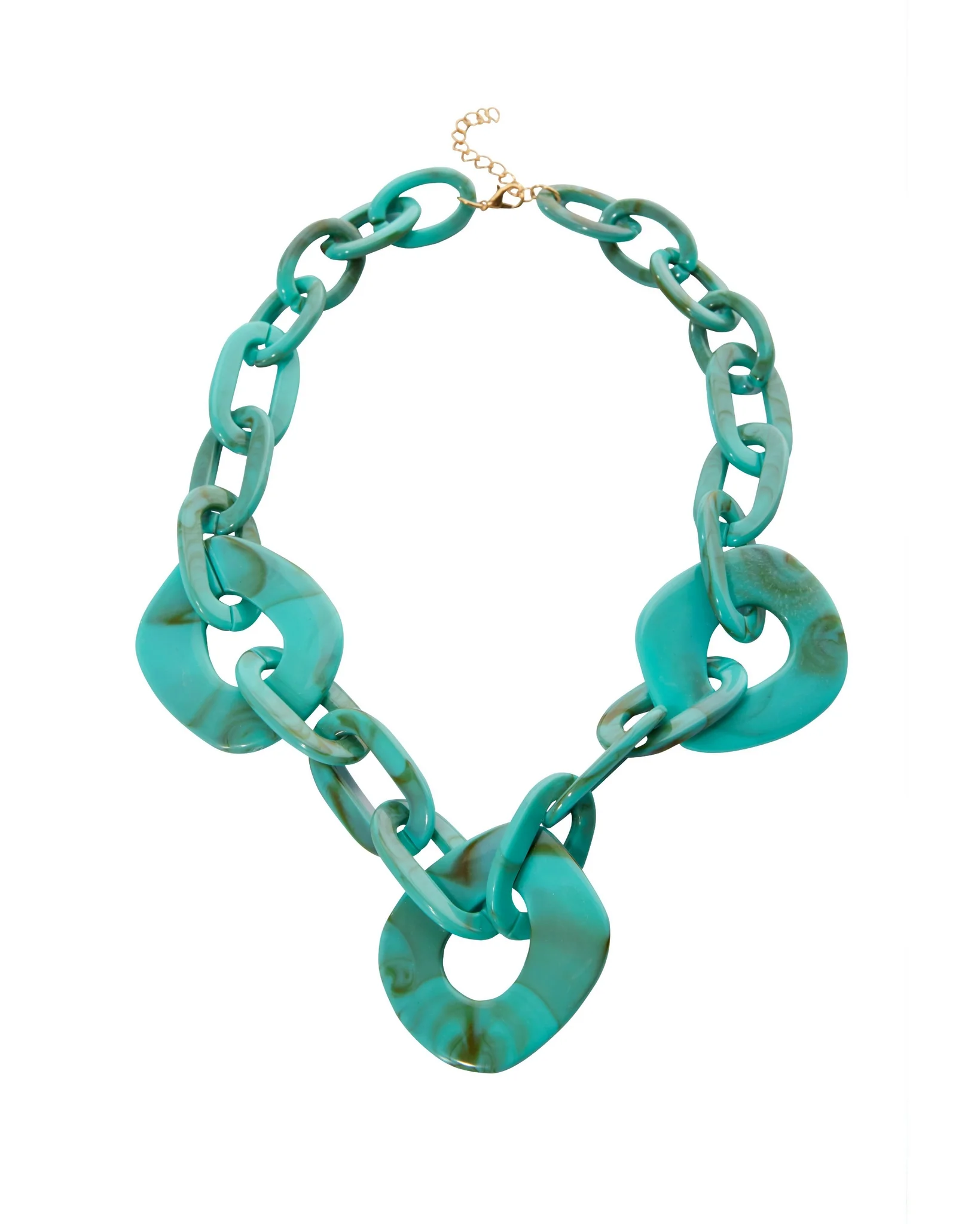 Turquoise Chain Link Necklace Turquoise