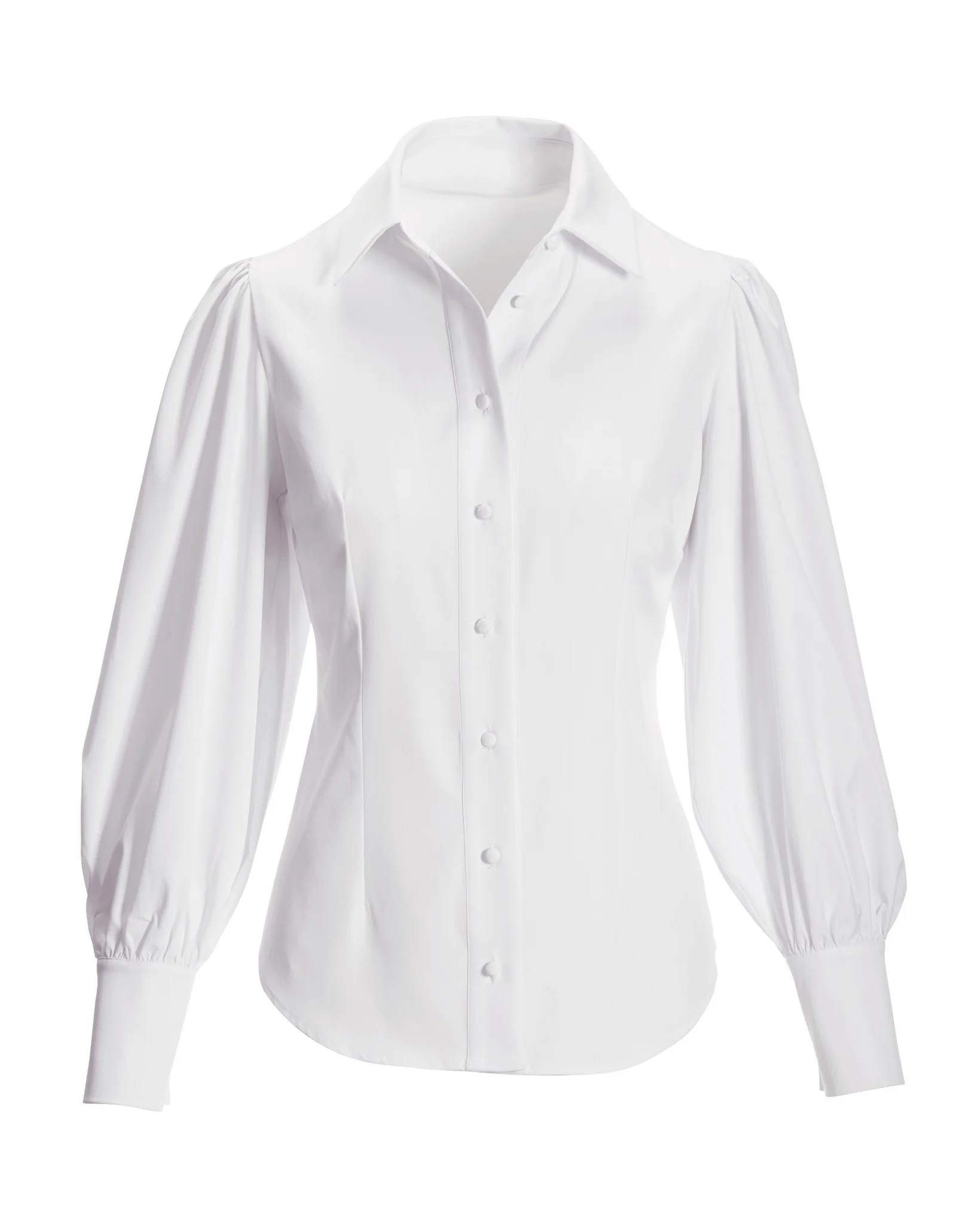 Victoria Chic Drama Sleeve Shirt White