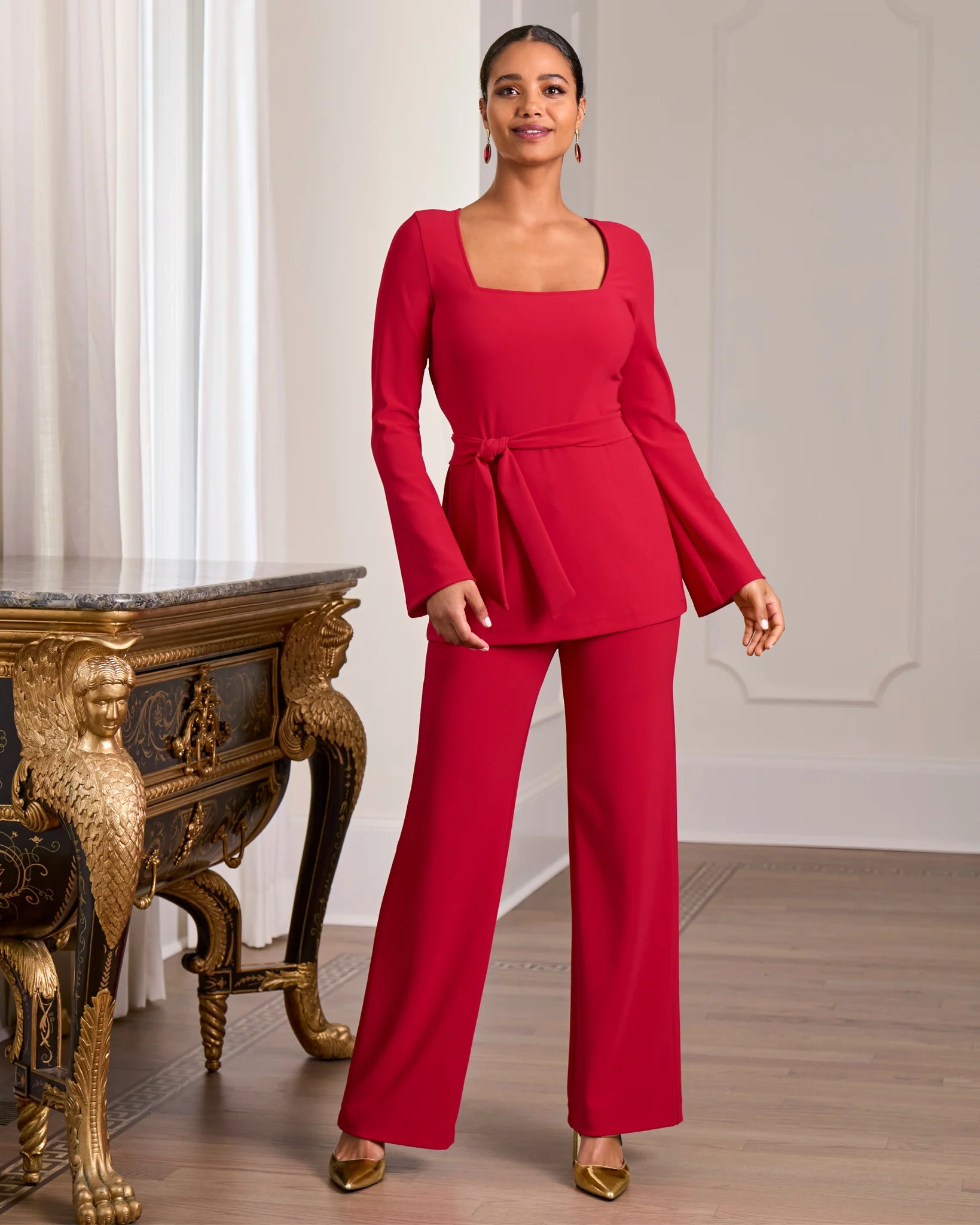 Beyond Travel High Rise Palazzo Pant French Kiss