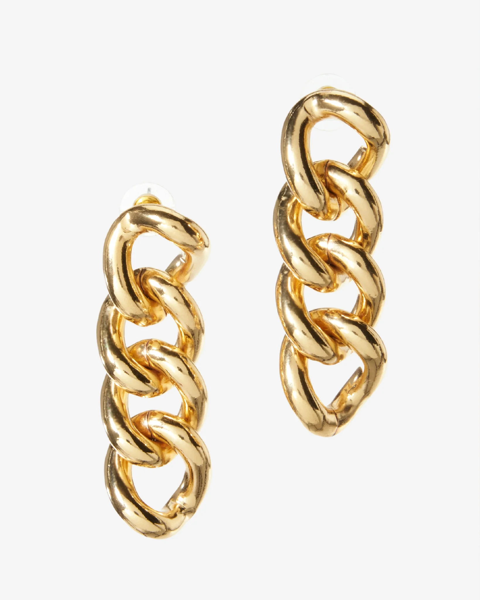 Chain Link Drop Earring Gold