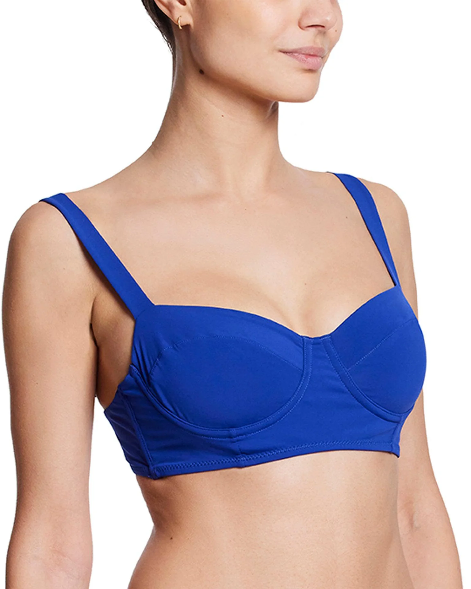 Balconette Bikini Swimsuit Top Poolside Blue