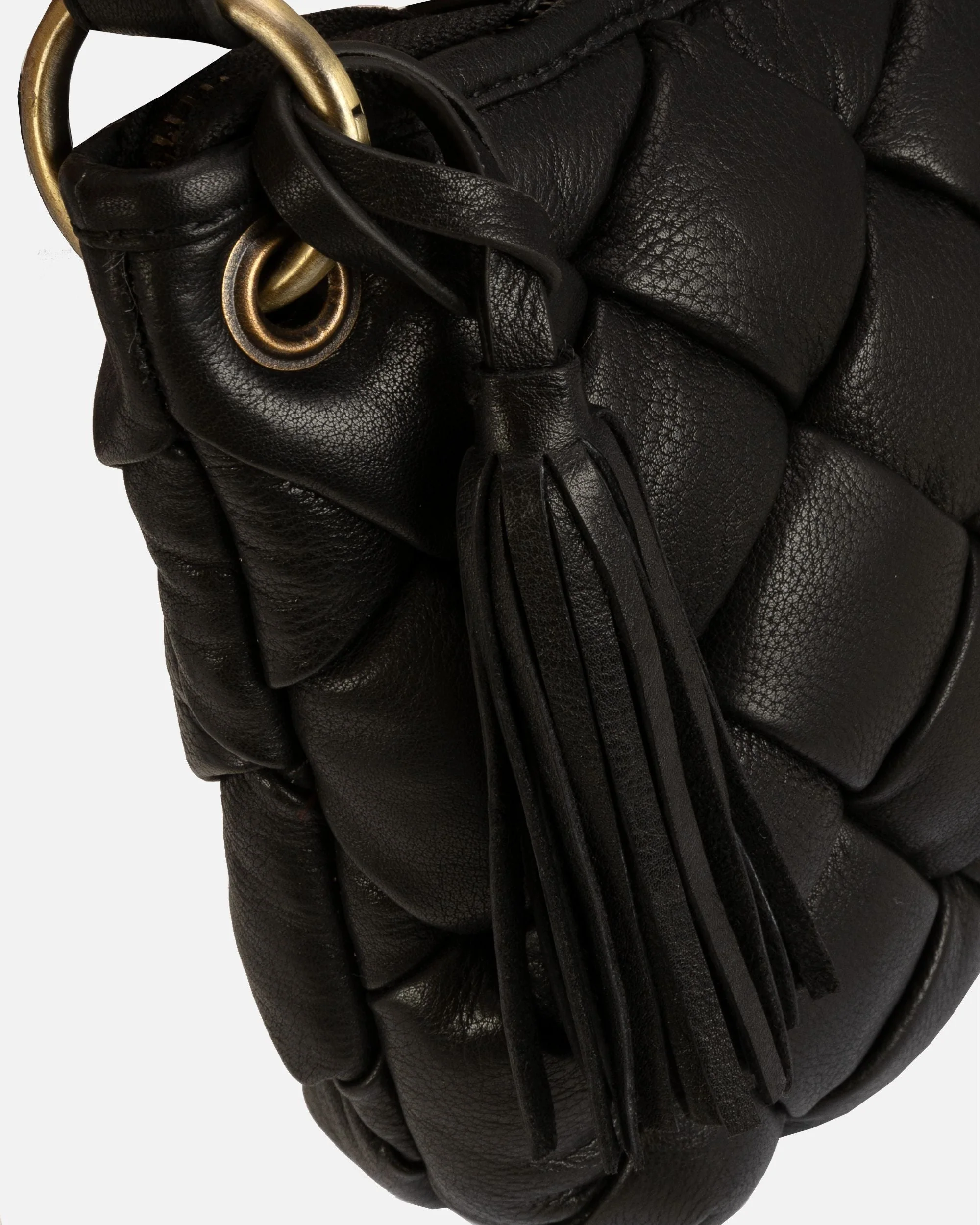 Wang | Woven Leather Shoulder Bag