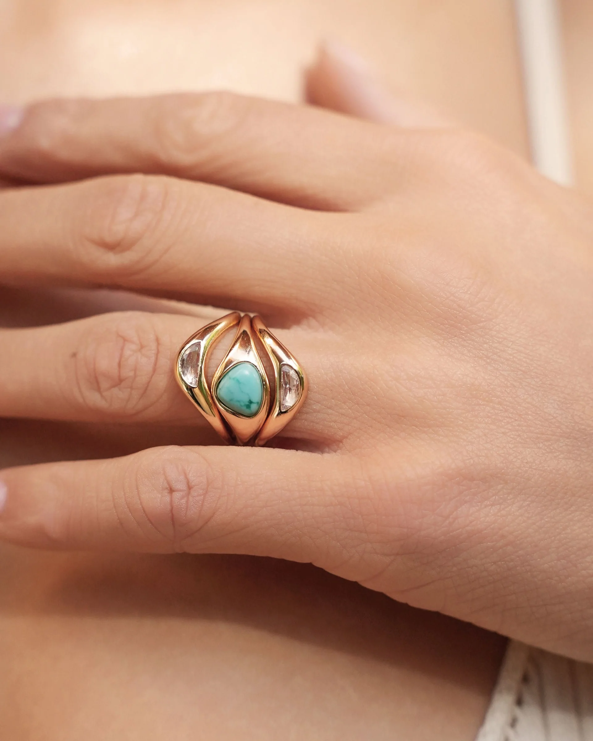 Turquoise Solstice Ring Stack