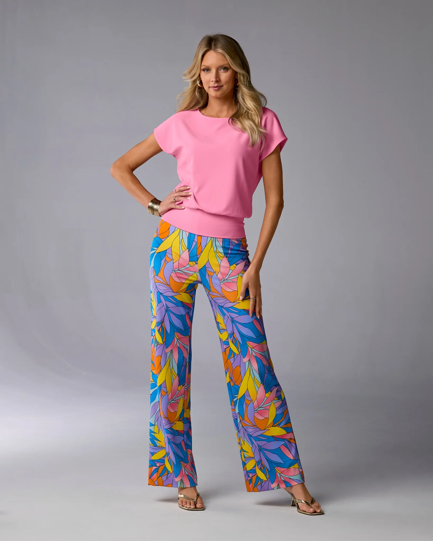 Beyond Travel Print Palazzo Pant Rainforest Escape