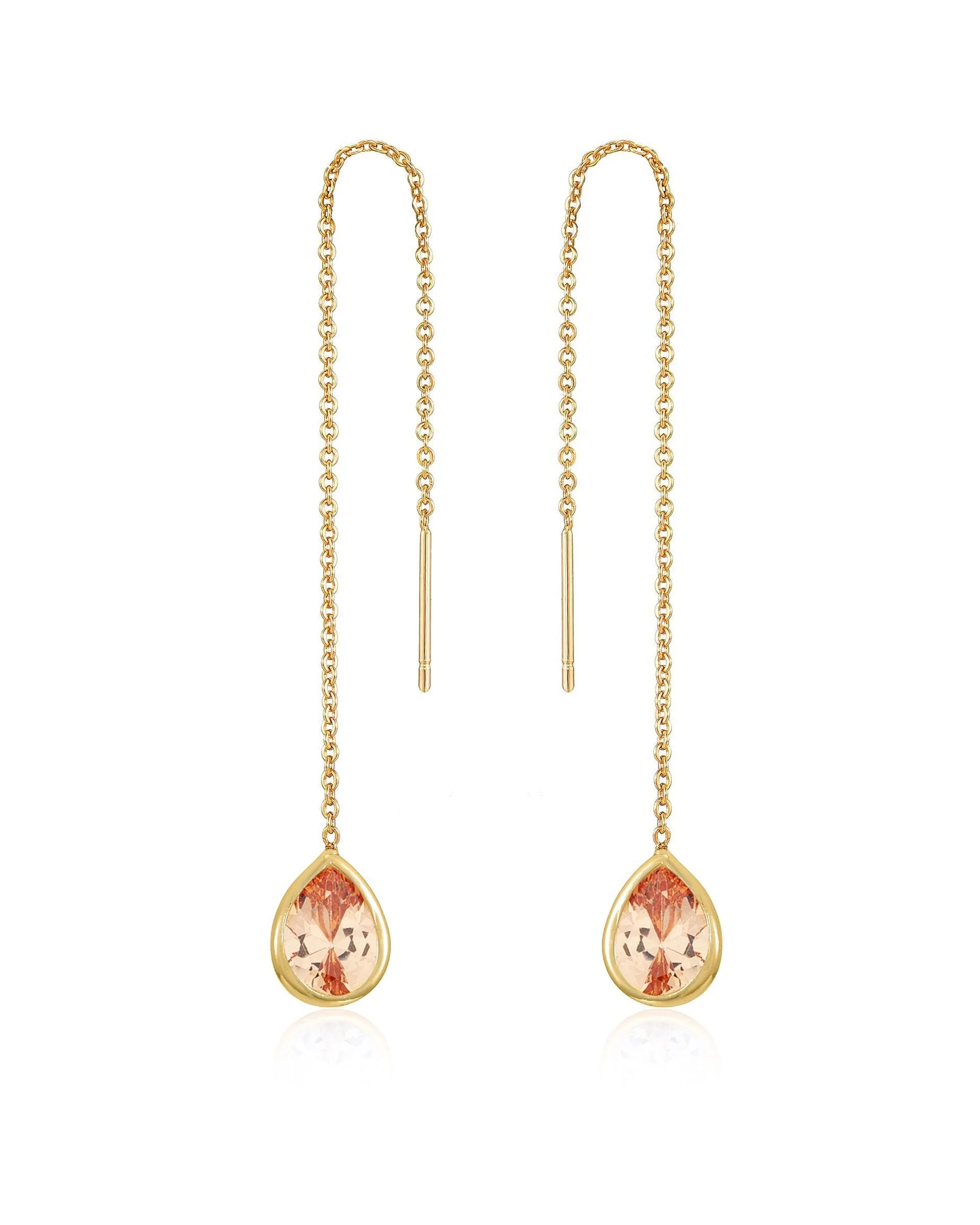 Barely There Chain and Crystal Dangle Earrings