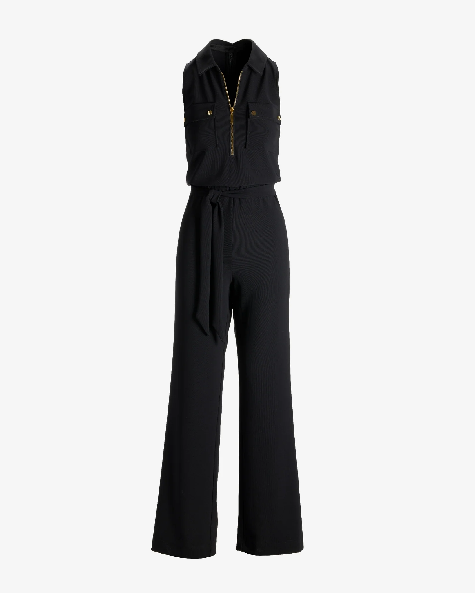 Beyond Travel Utility Chic Jumpsuit Jet Black