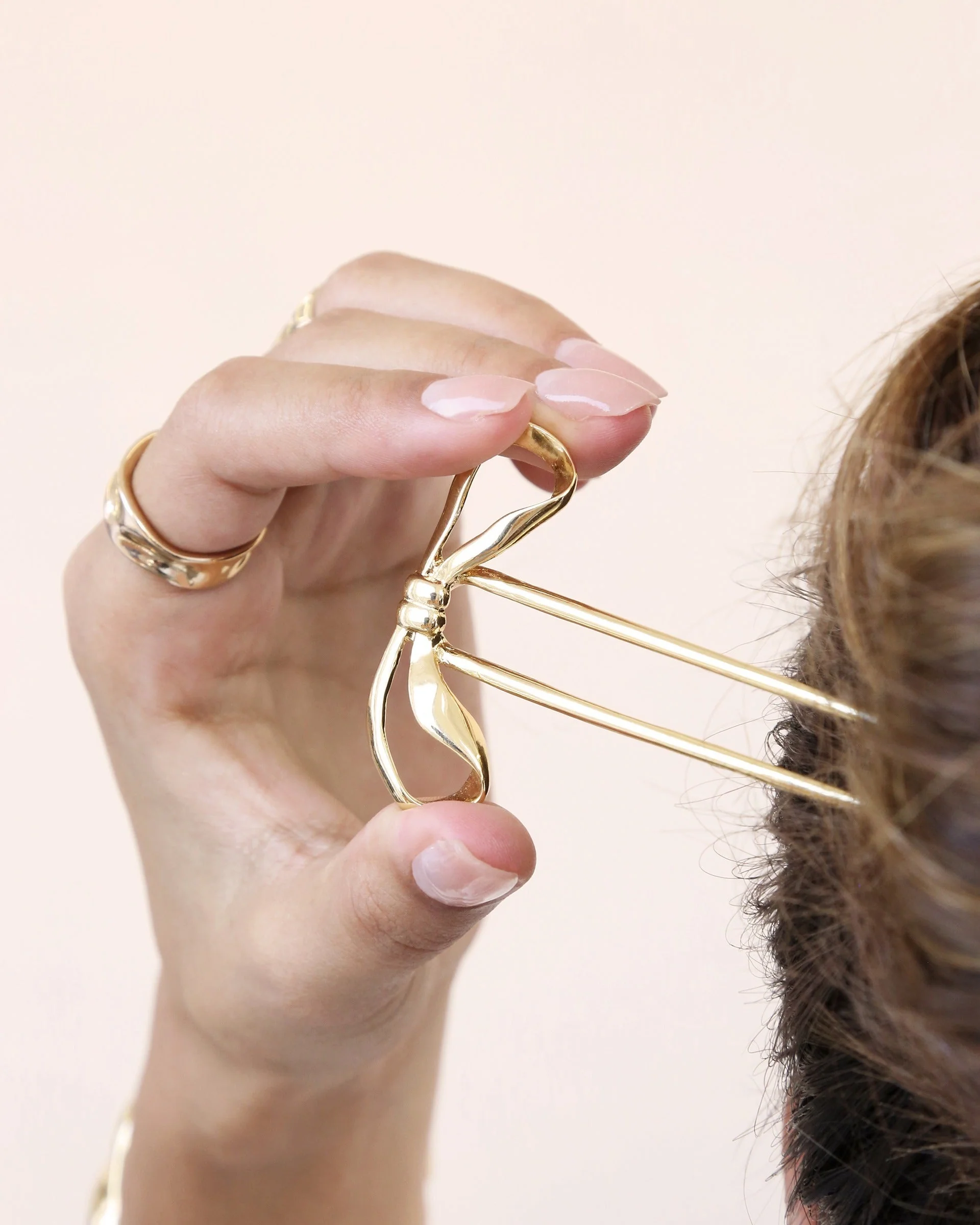 Bow Organica Hair Pin