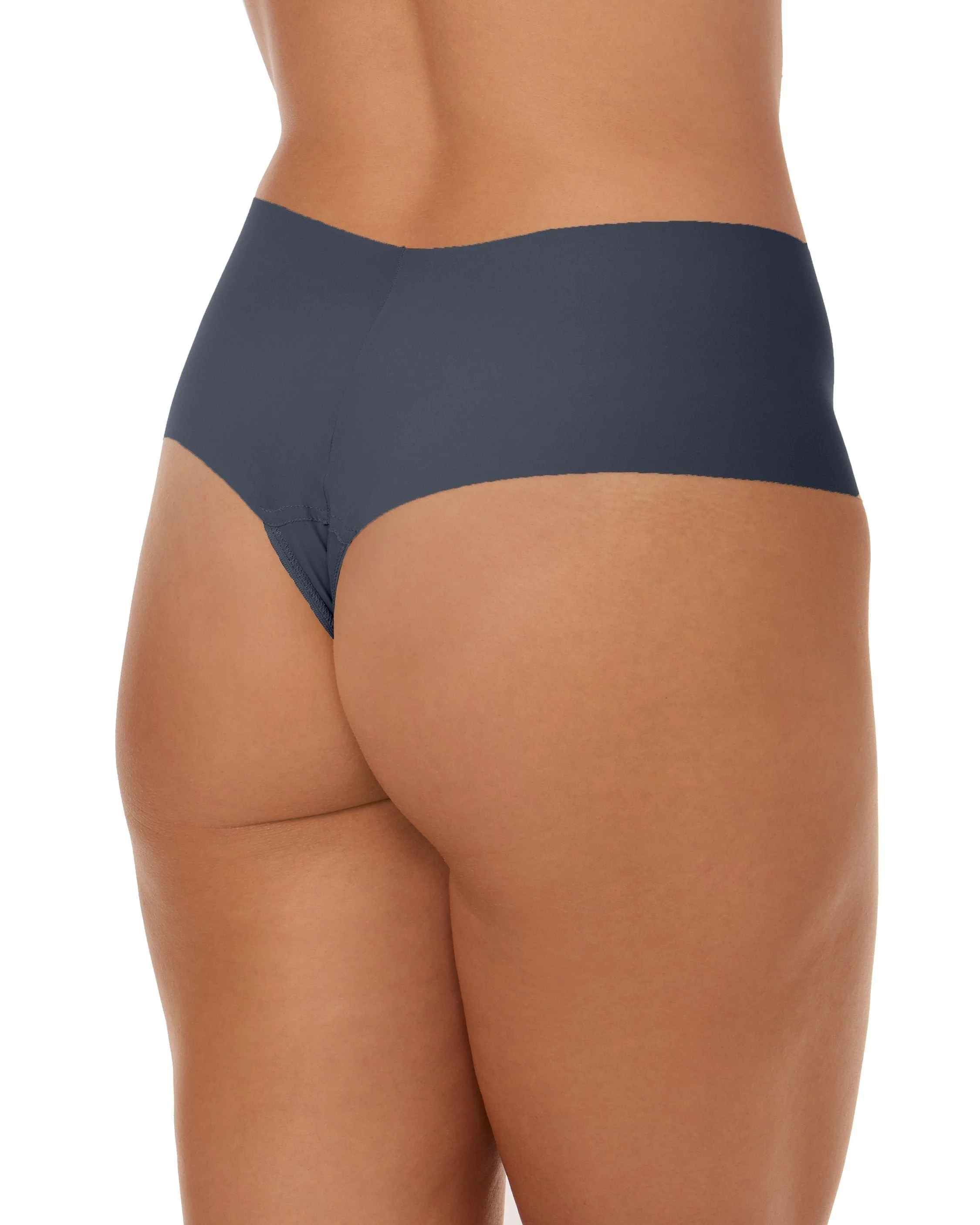 BreatheSoft High Rise Thong Granite Grey