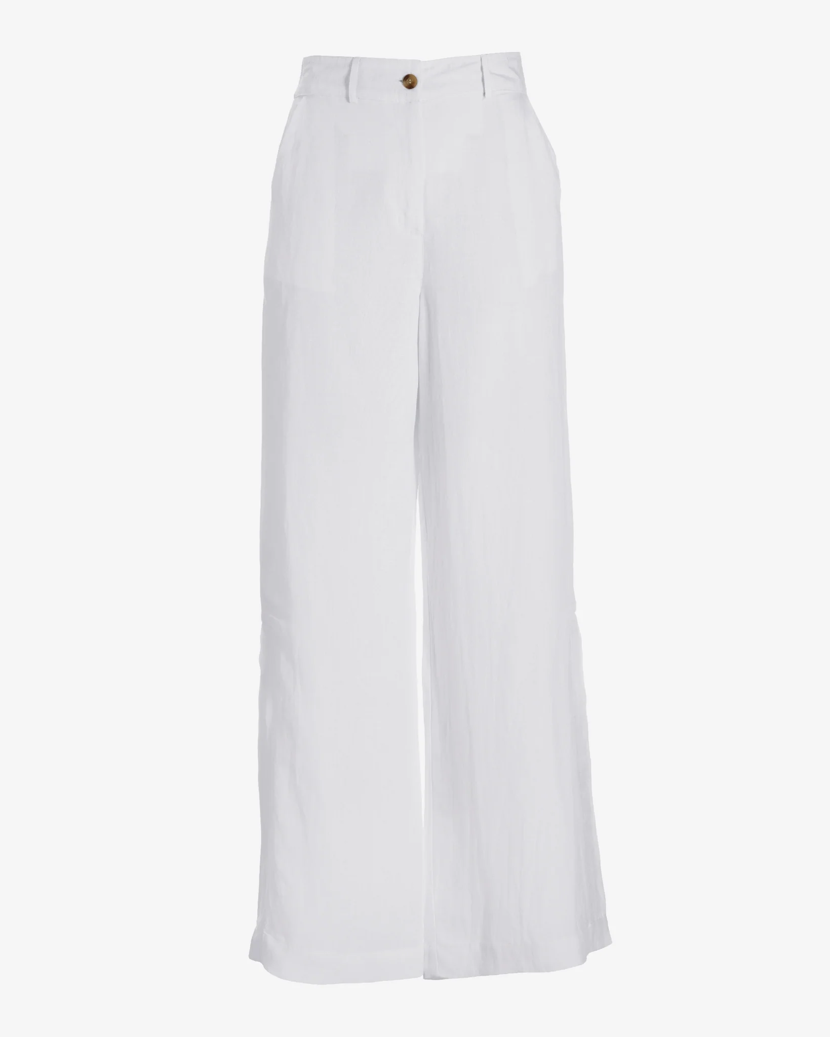 Casual side slit Linen pant White