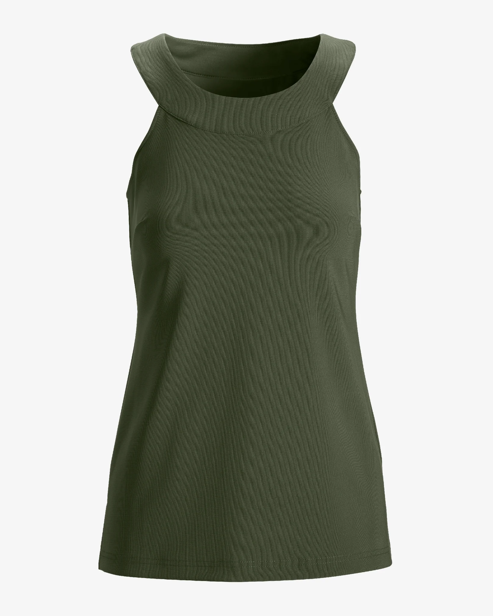 Beyond Travel Halter Tunic Top Olive Night