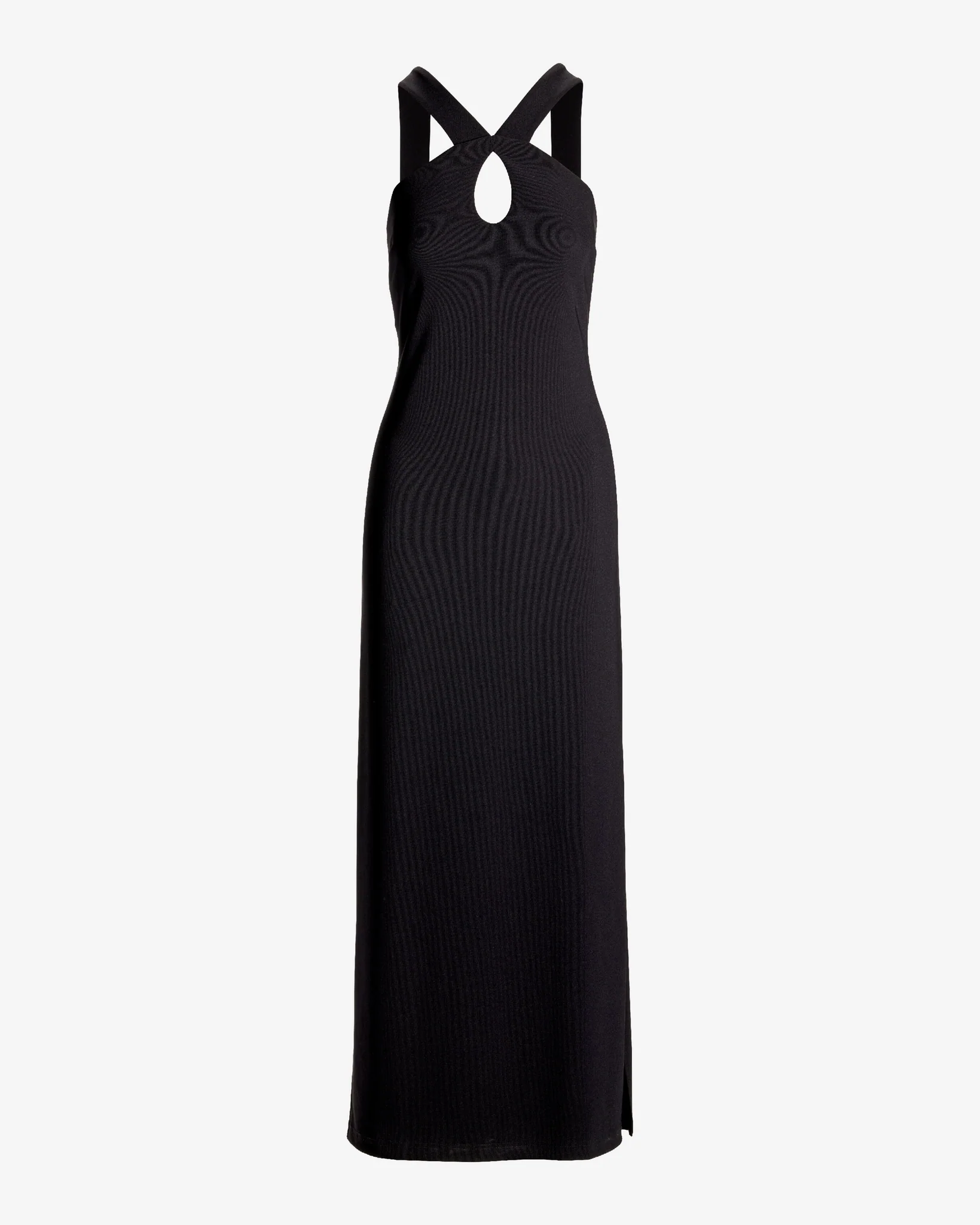 Beyond Travel Keyhole Maxi Dress Jet Black