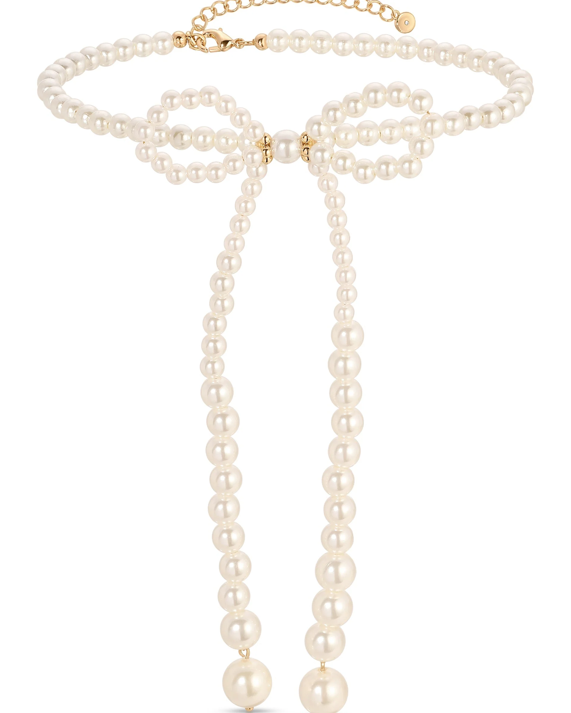 Venus Pearl Bow Necklace