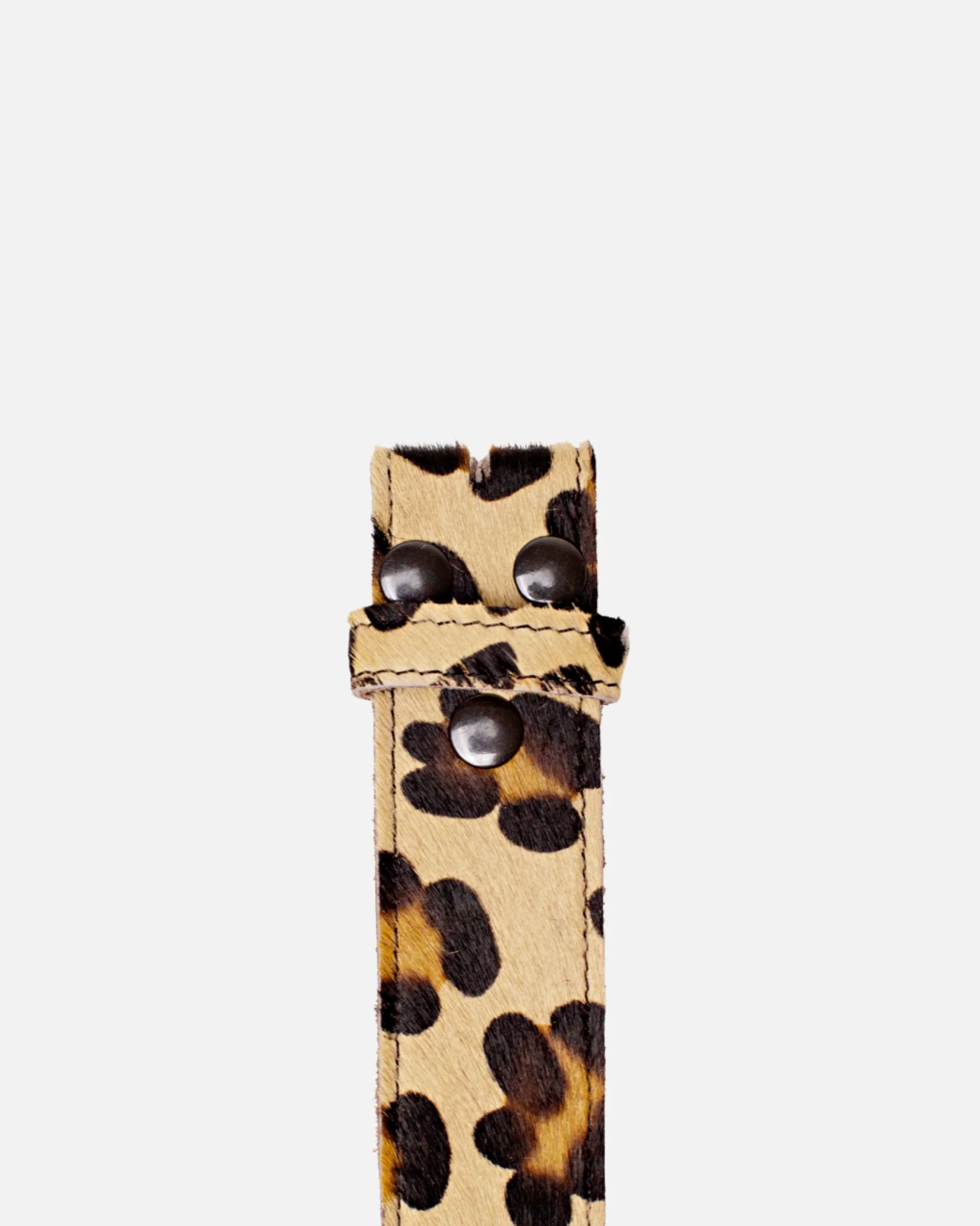 Amalia | Leopard Cow Hair Leather Belt Strap