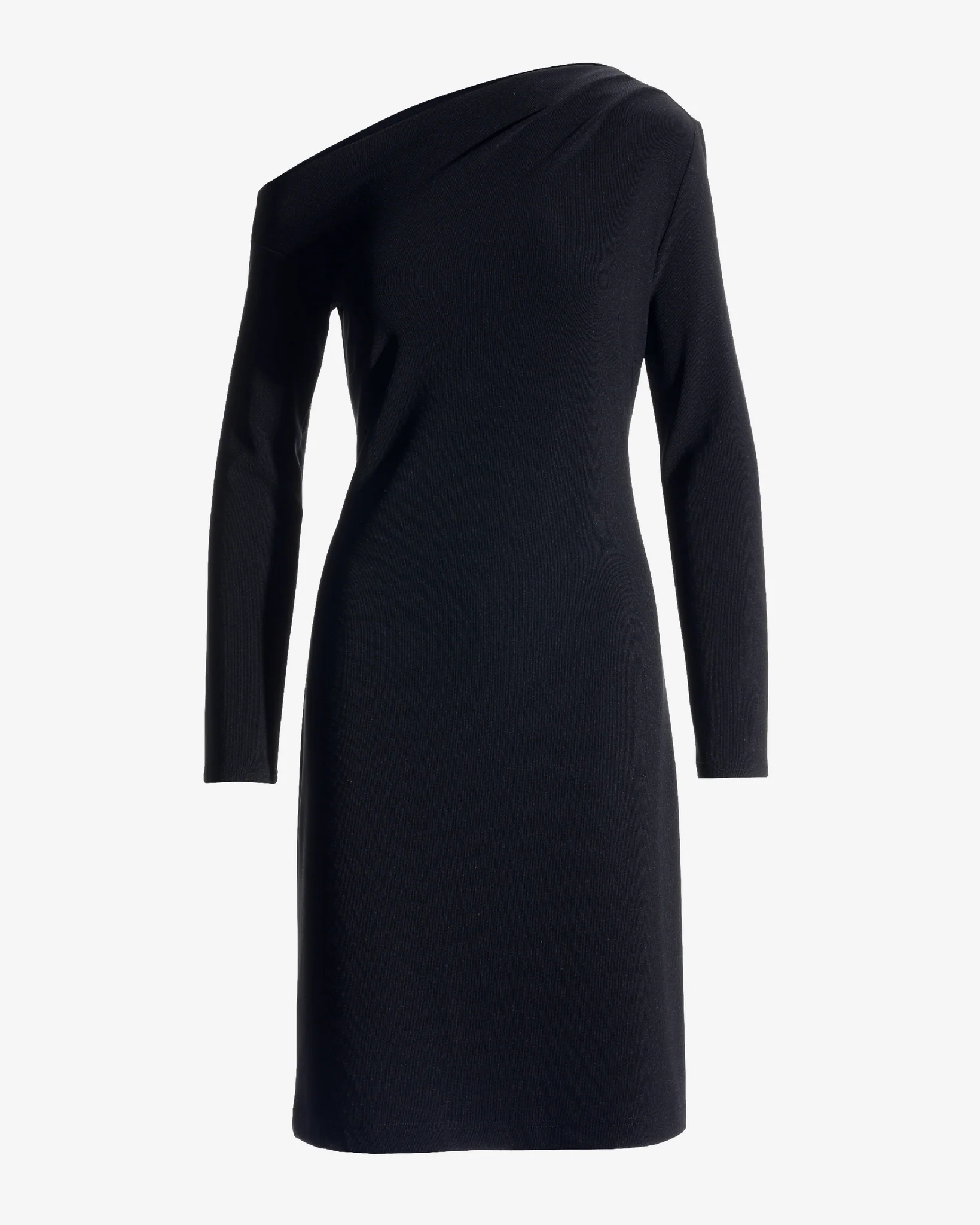 Beyond Travel Asymmetrical Dress Jet Black