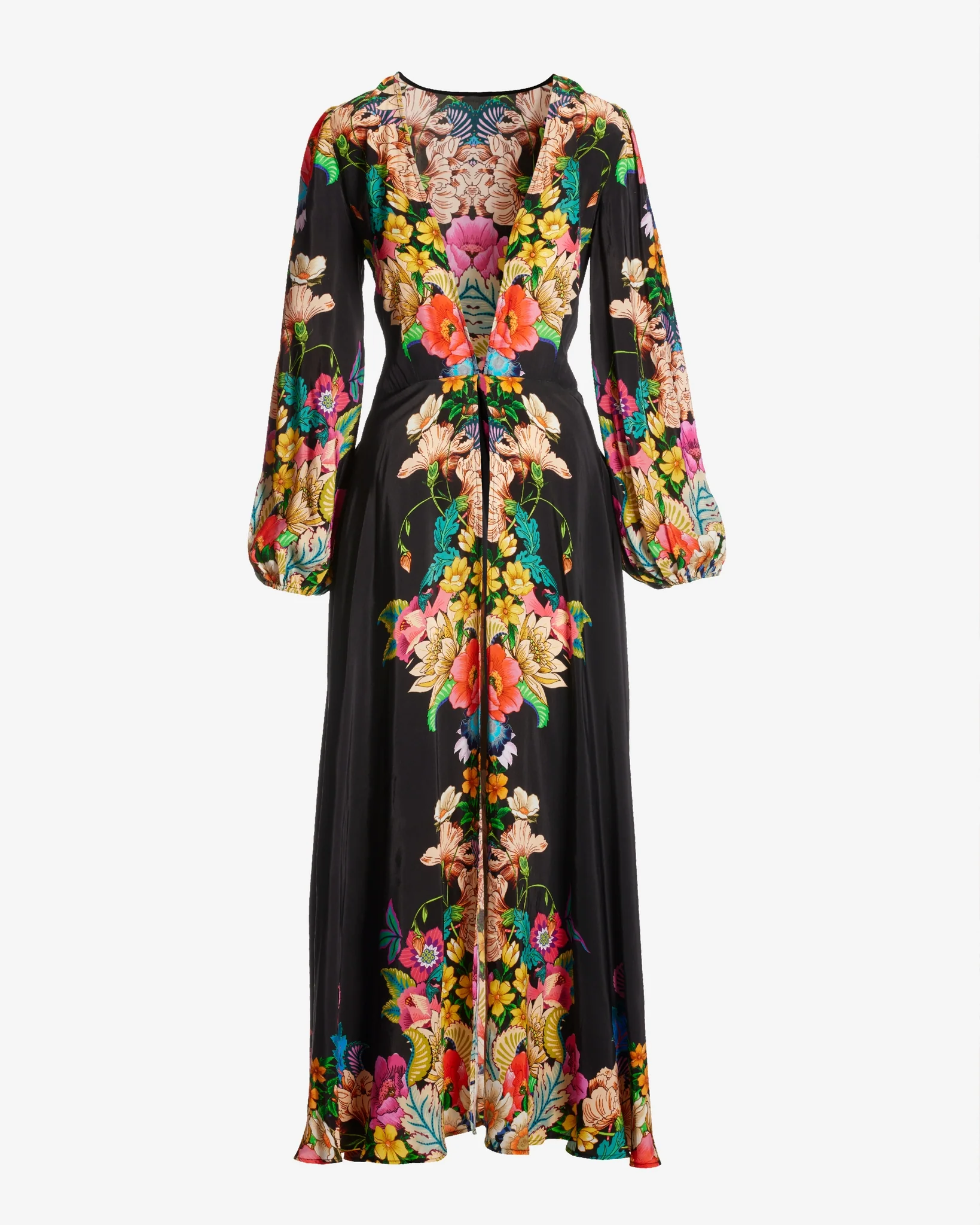 Castillo Gardens Luxe Full Length Duster Black/Magenta