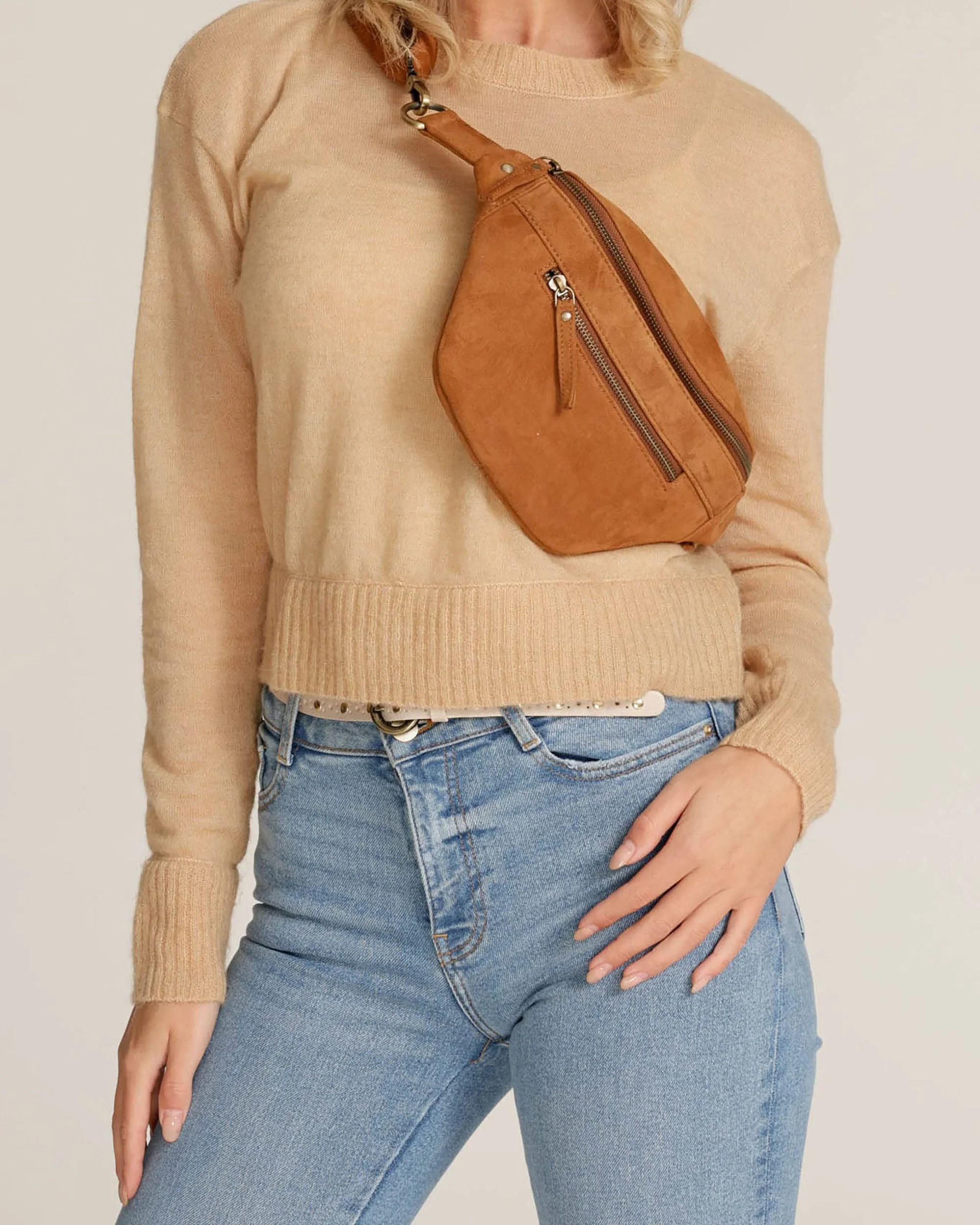 Belle | Suede Leather Belt Bag