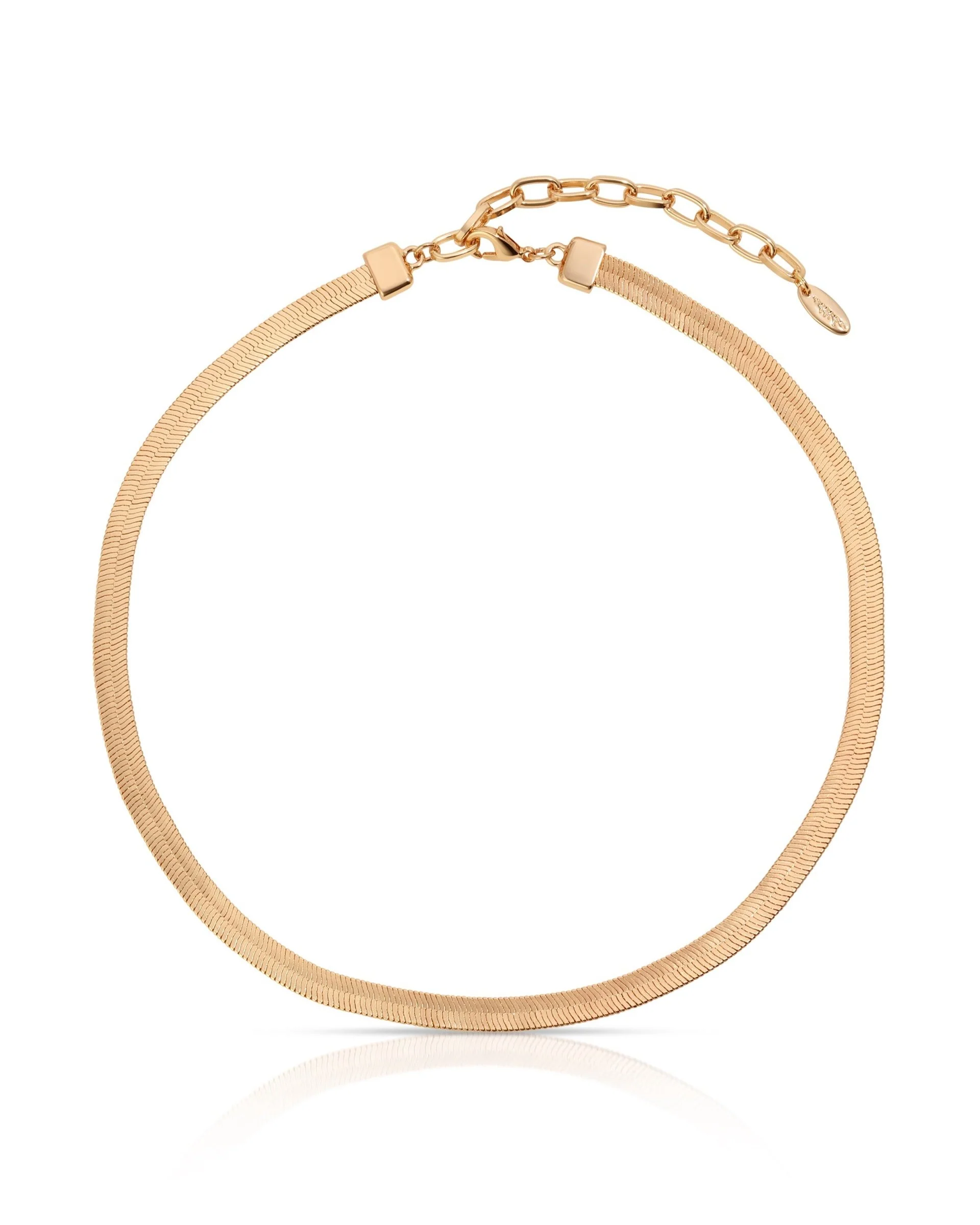 Brooklyn Flat Herringbone Chain Necklace