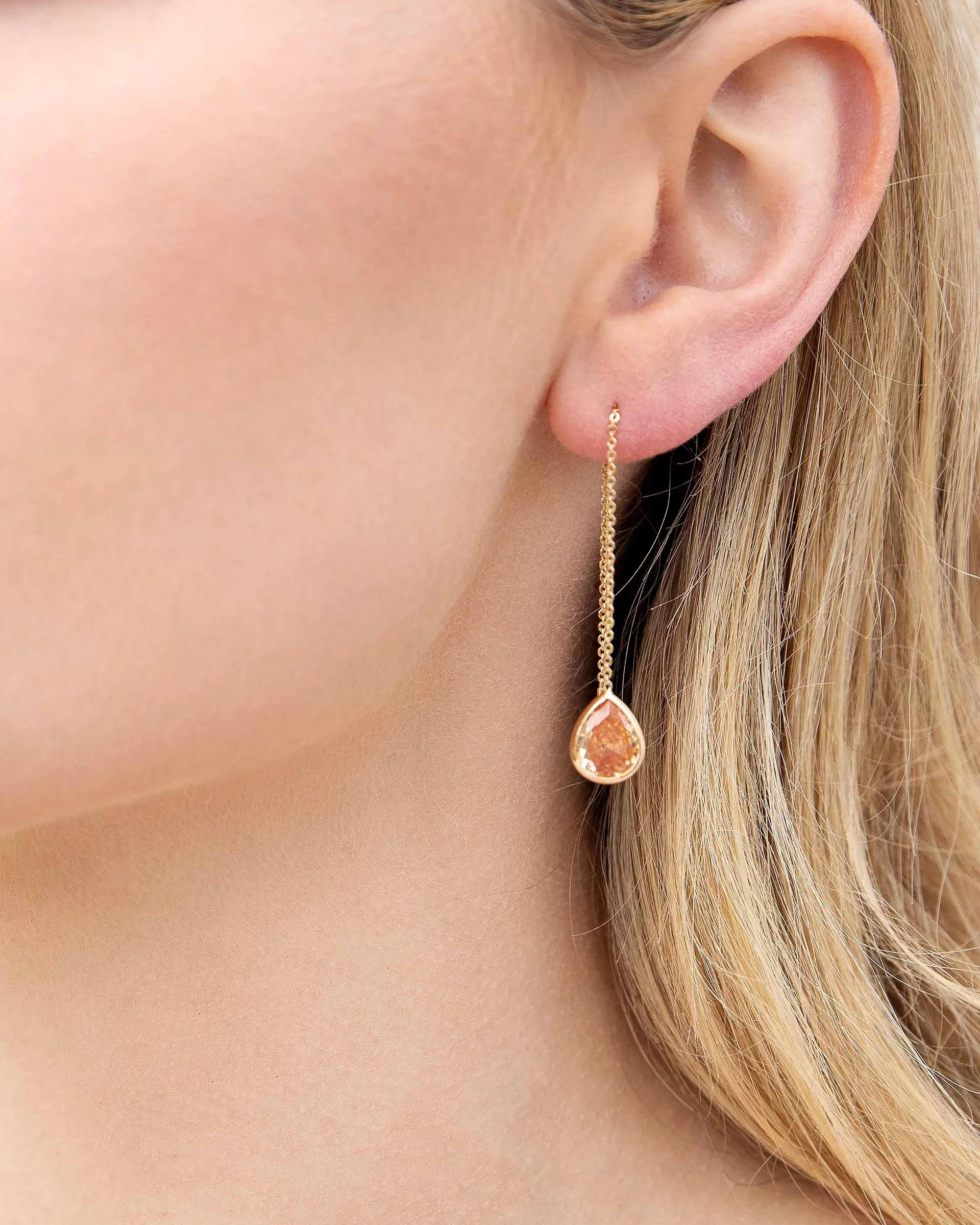 Barely There Chain and Crystal Dangle Earrings