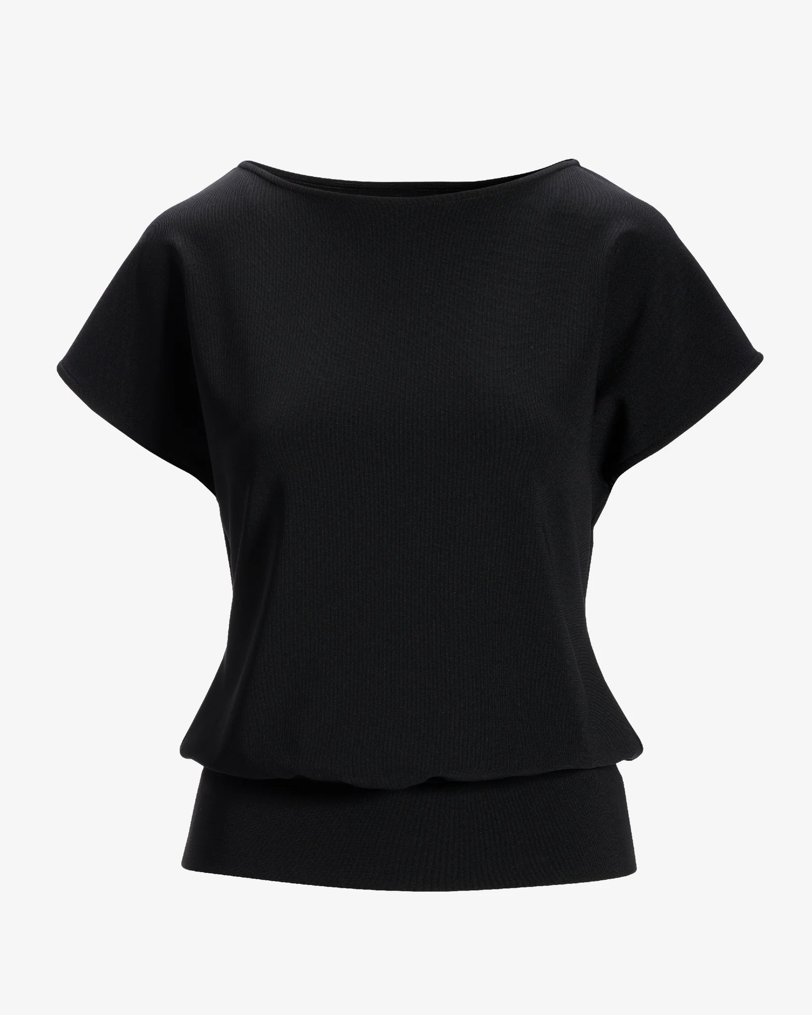Beyond Travel Short Sleeve Blouson Top Jet Black