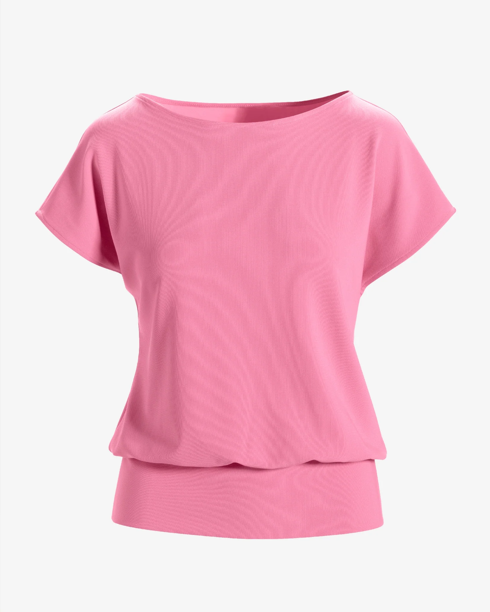 Beyond Travel Short Sleeve Blouson Top Sachet Pink