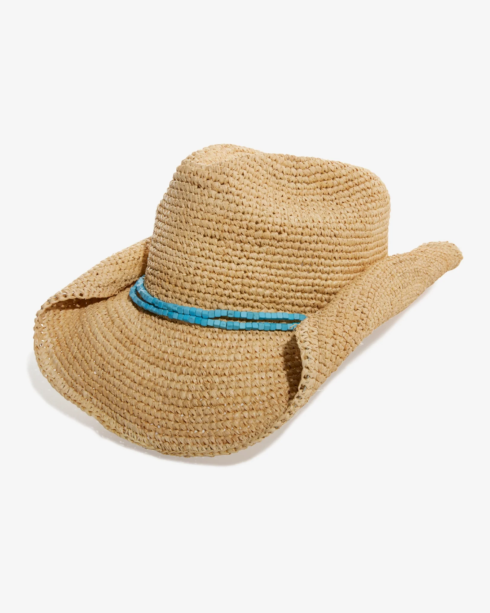 Beaded Embellished Cowboy Hat Natural