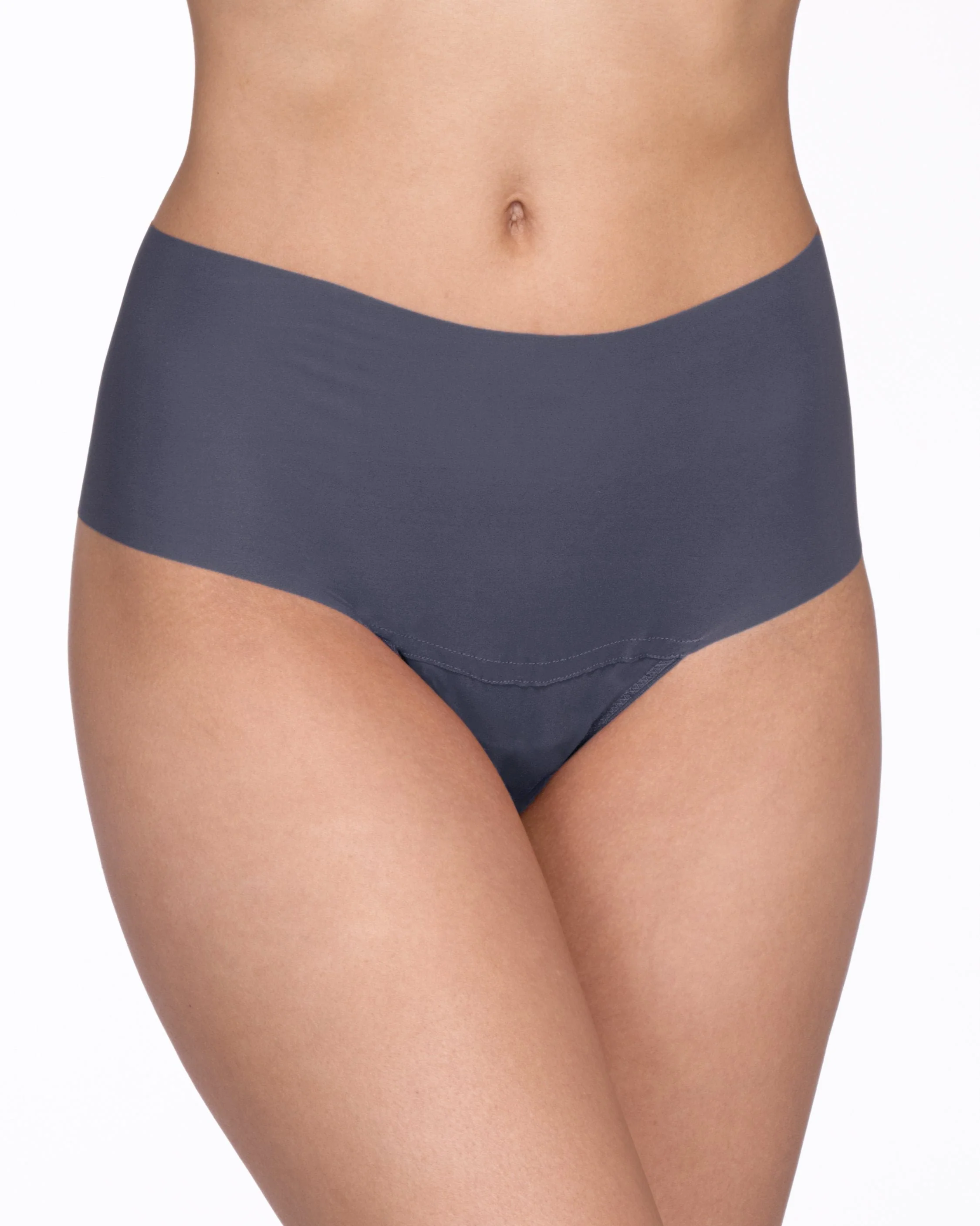 BreatheSoft High Rise Thong Granite Grey