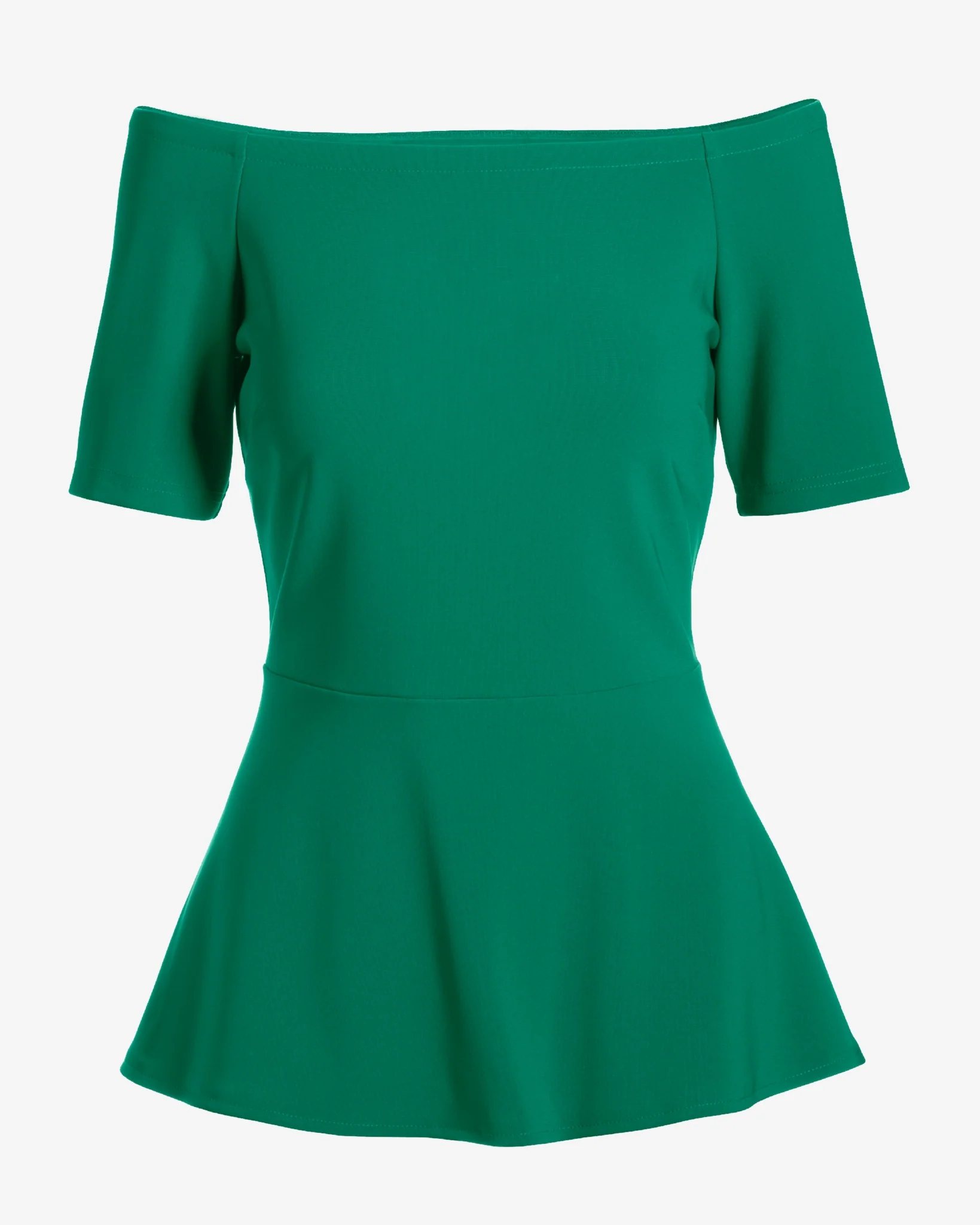 Beyond Travel Off The Shoulder Peplum Top Shamrock