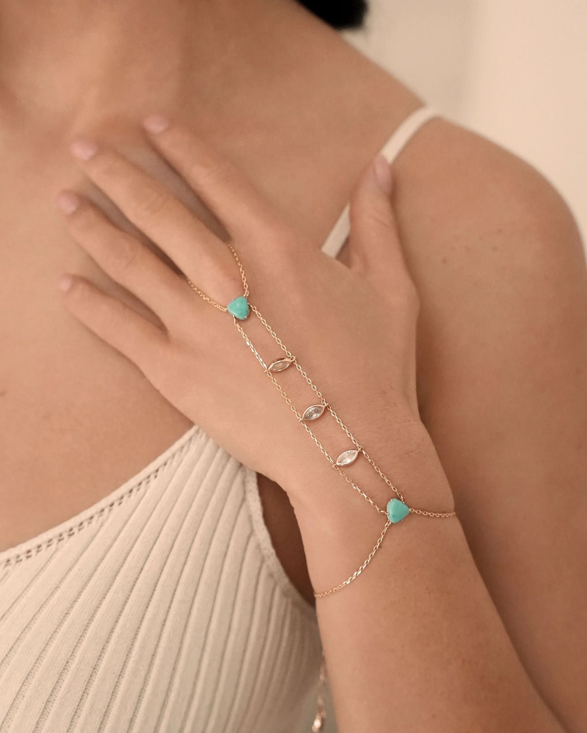 Turquoise Solstice Hand Chain