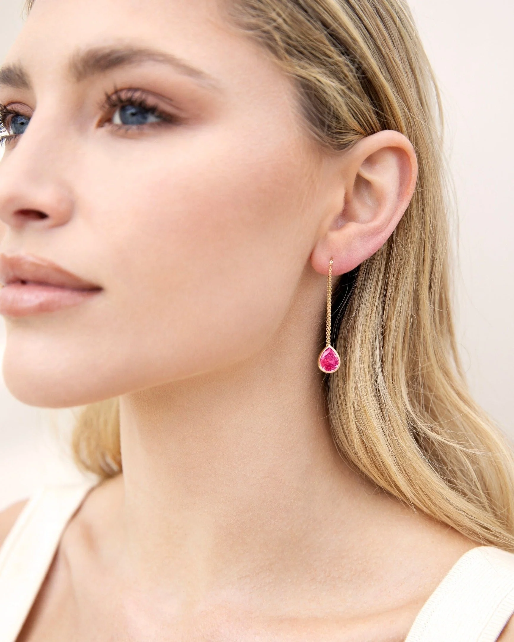 Barely There Chain and Crystal Dangle Earrings