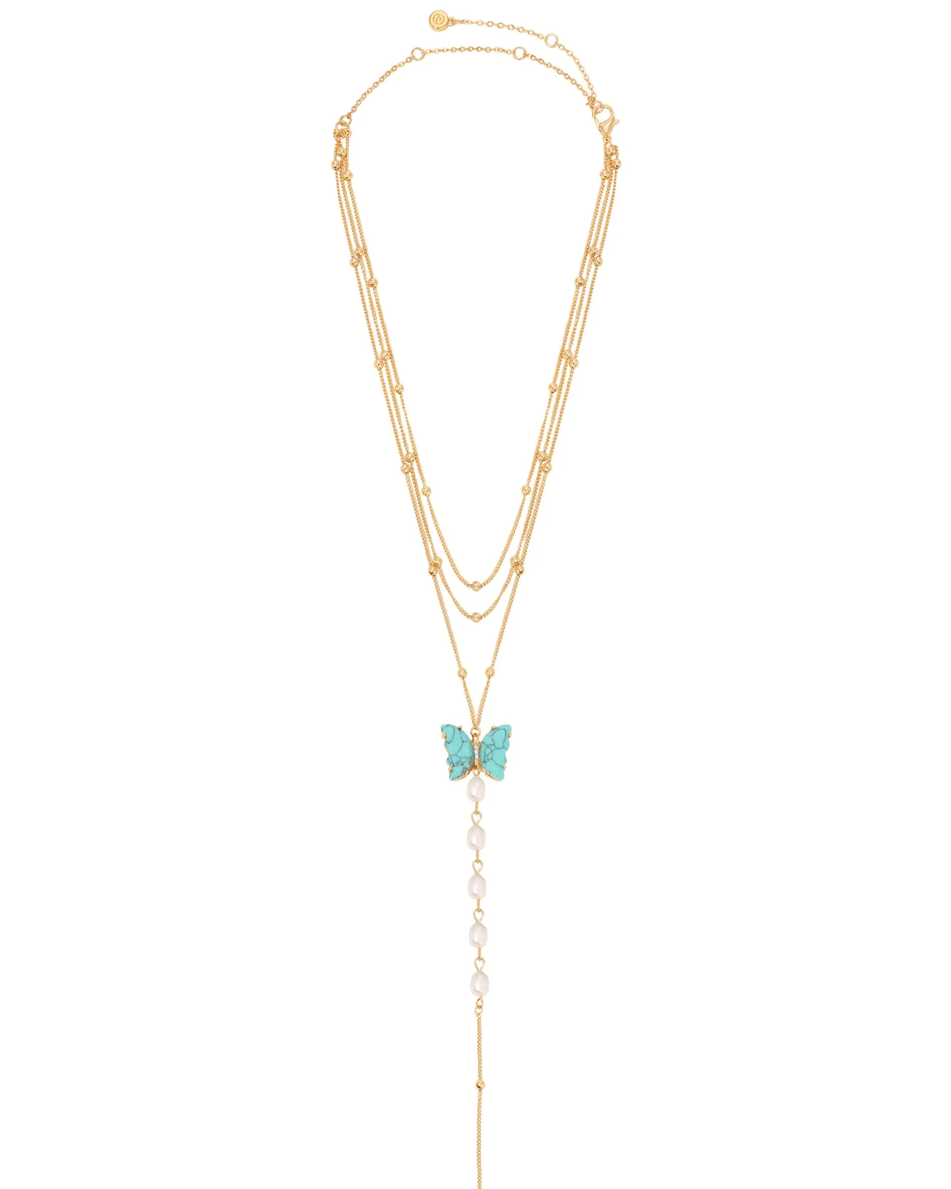 Turquoise Butterfly Lariat