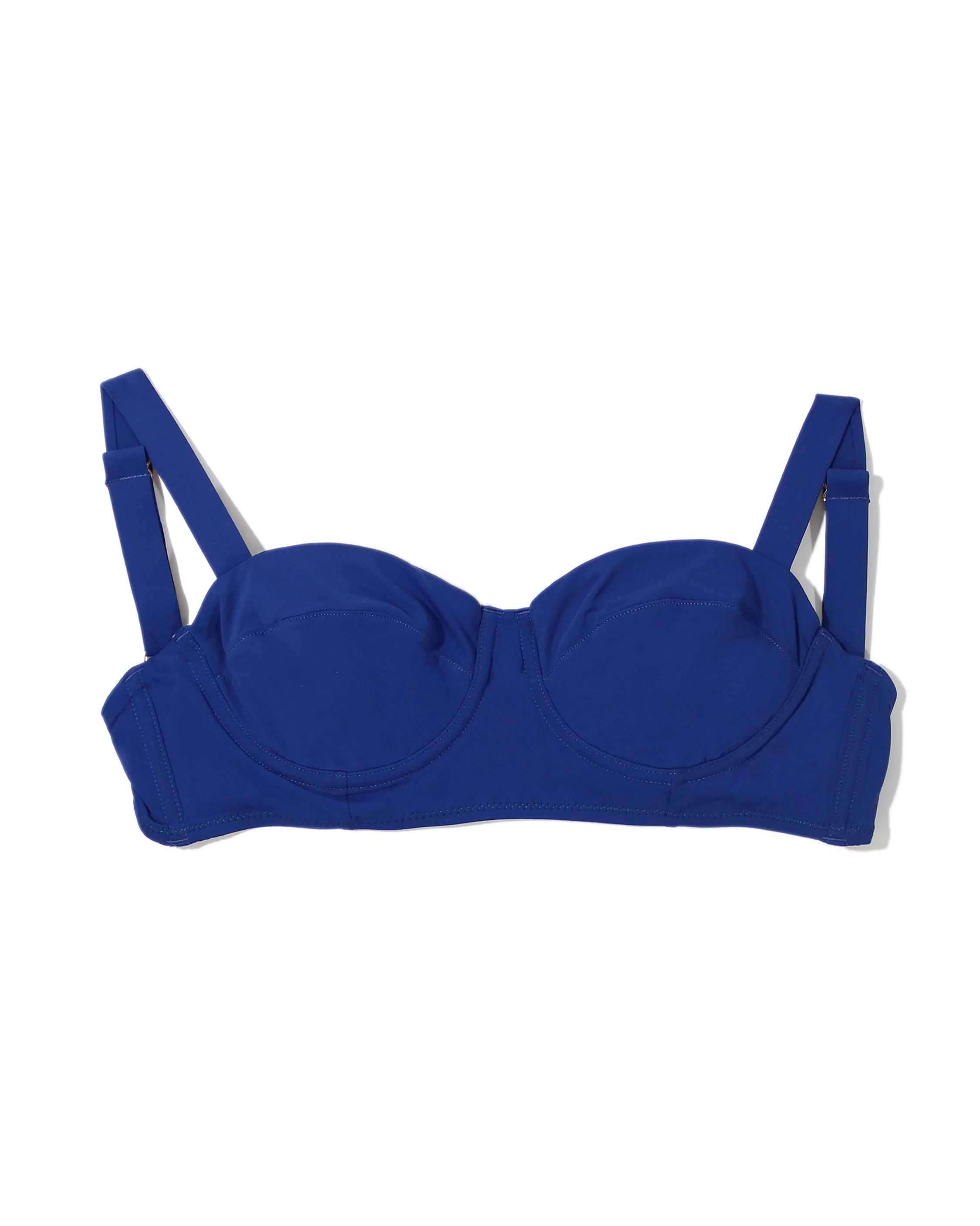 Balconette Bikini Swimsuit Top Poolside Blue