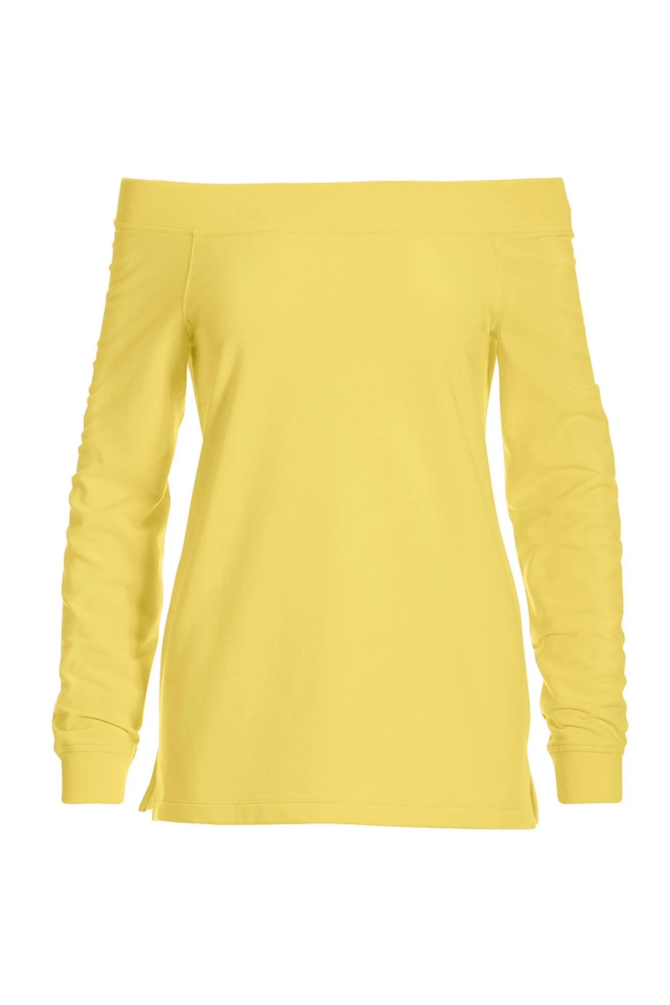 Wide Neck Pullover Sweatshirt Sunshine
