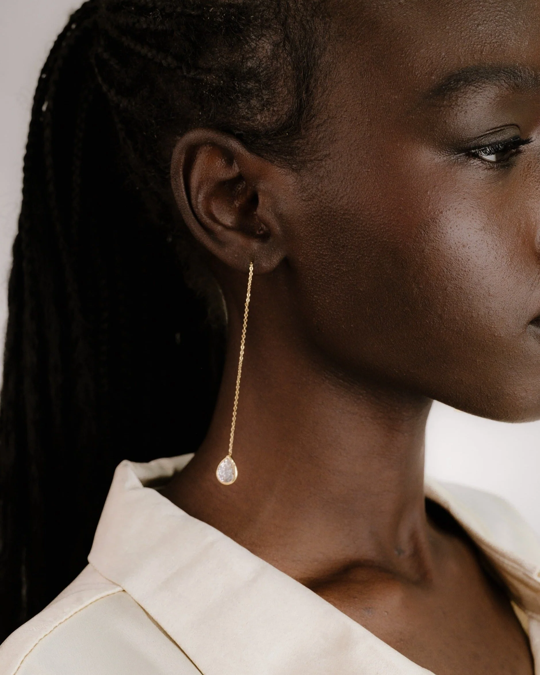Barely There Chain and Crystal Dangle Earrings