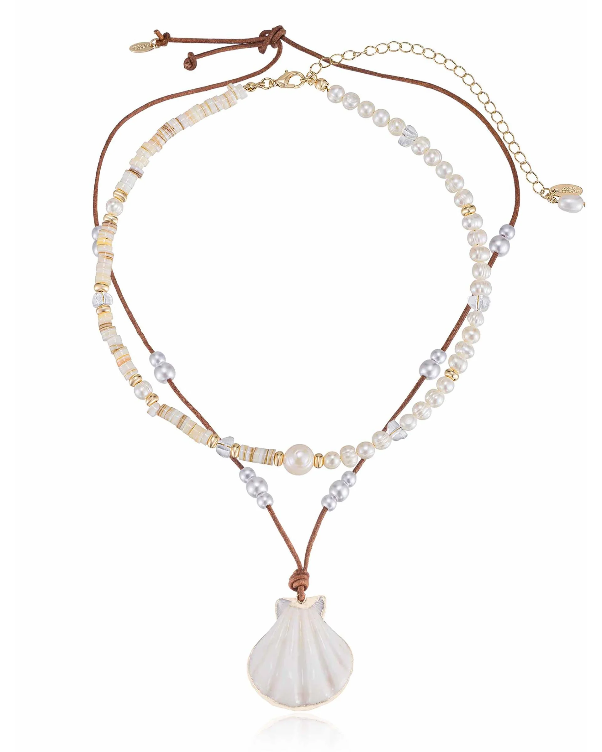 Beach Days Shell Pendant Necklace Set