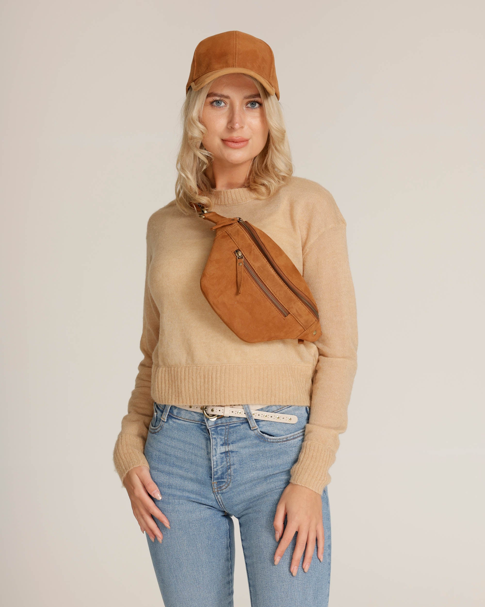 Belle | Suede Leather Belt Bag