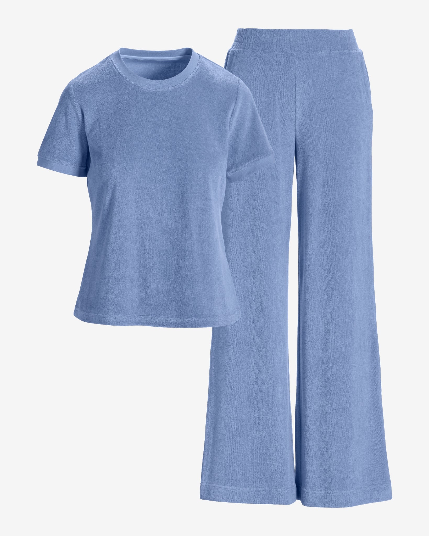 Beach Terry T-Shirt Sport Set Bel Air Blue