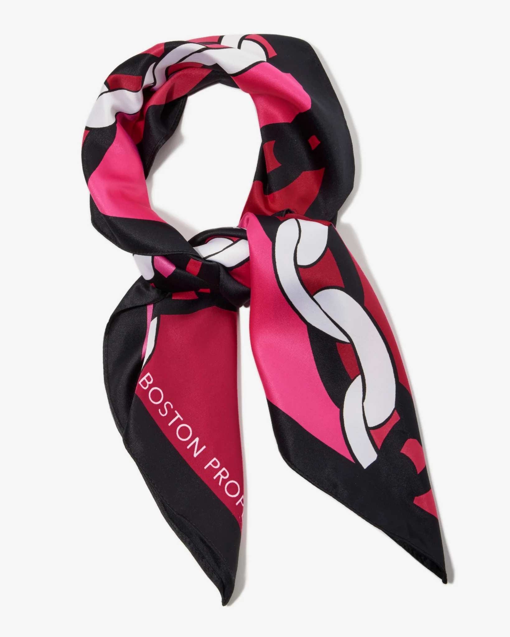 Boston Proper Chain Scarf Pink/Black