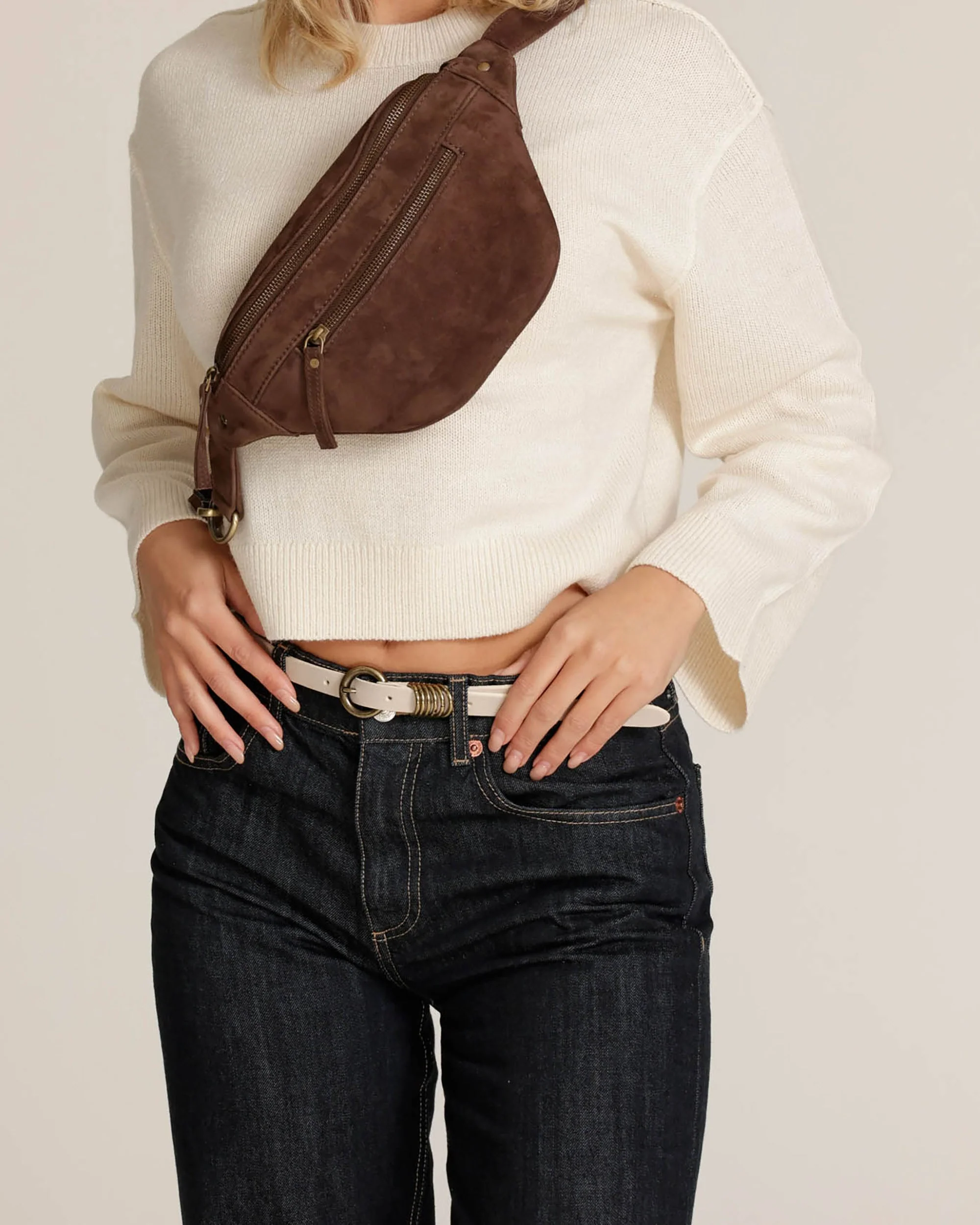 Belle | Suede Leather Belt Bag