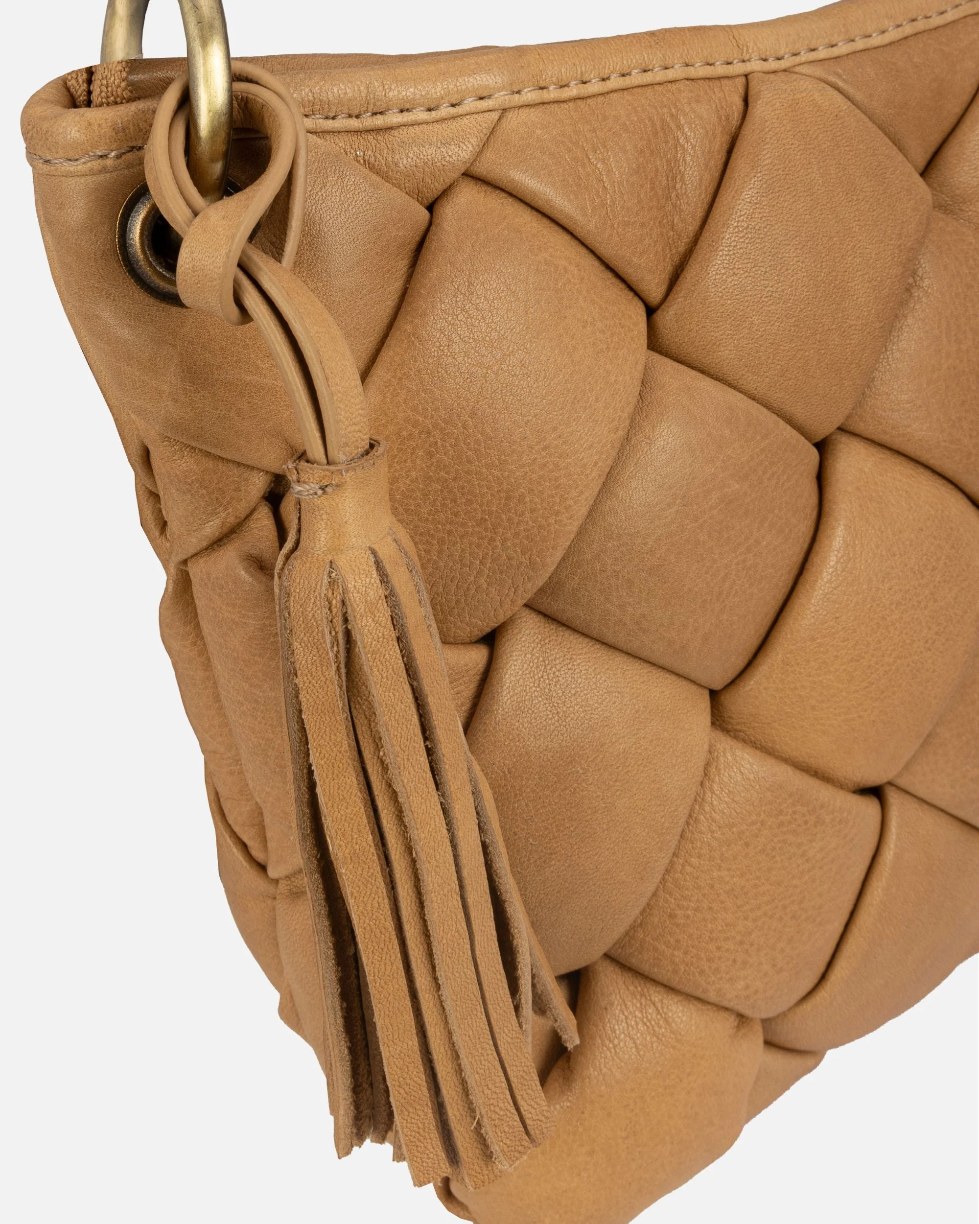 Wang | Woven Leather Shoulder Bag