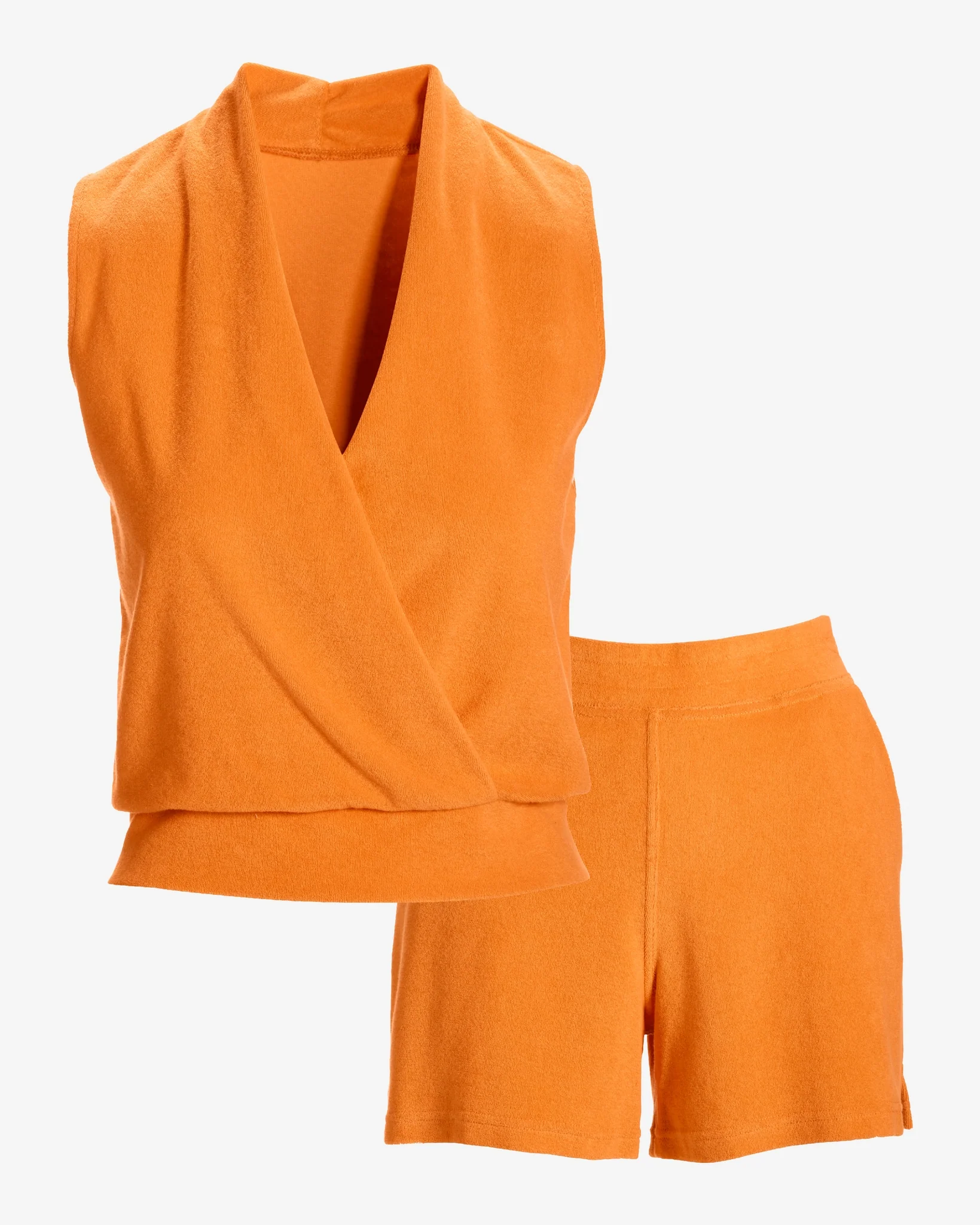 Beach Terry Surplice Short Set Bird of Paradise