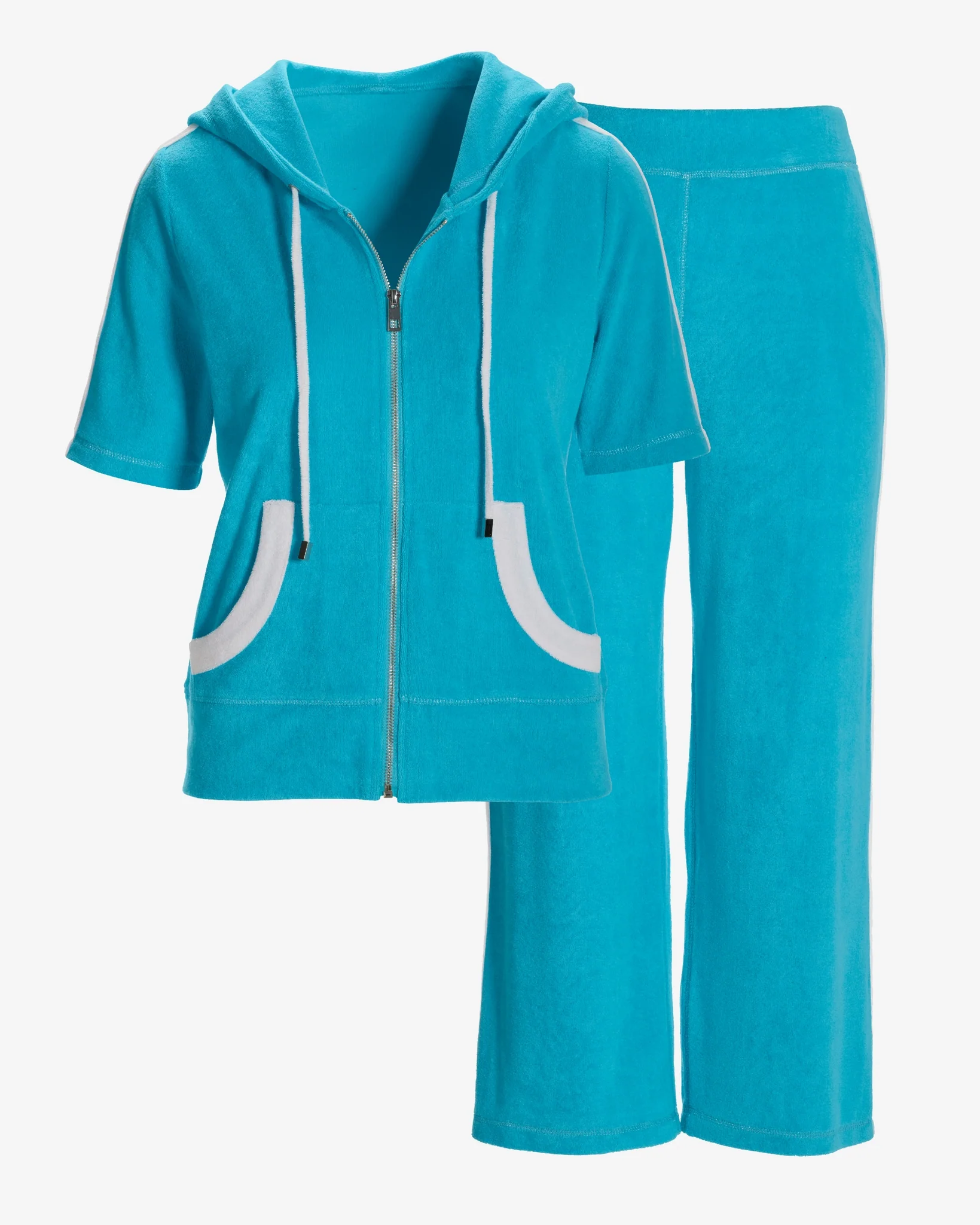 Beach Terry Color Block Sport Set Bachelor Button