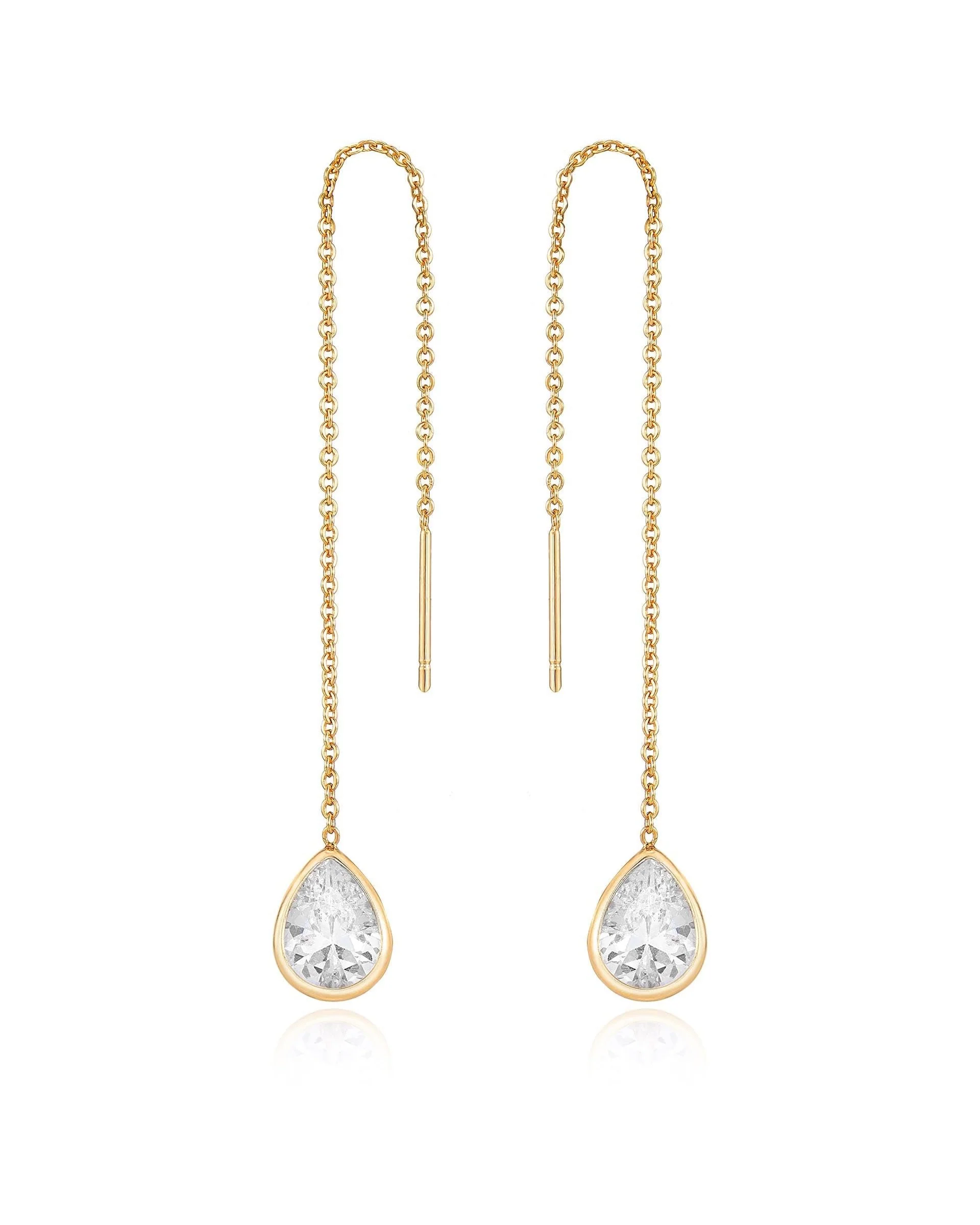 Barely There Chain and Crystal Dangle Earrings
