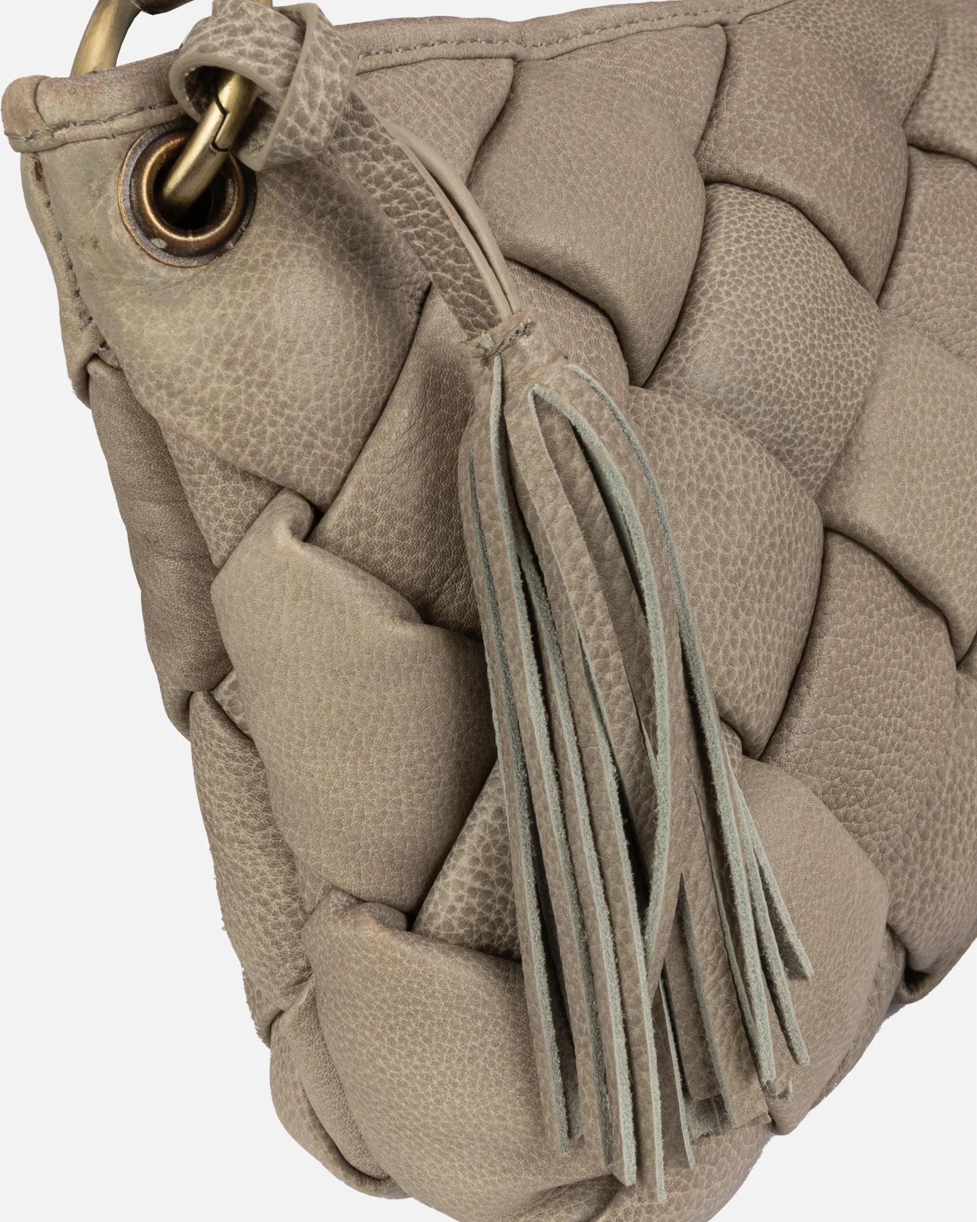 Wang | Woven Leather Shoulder Bag