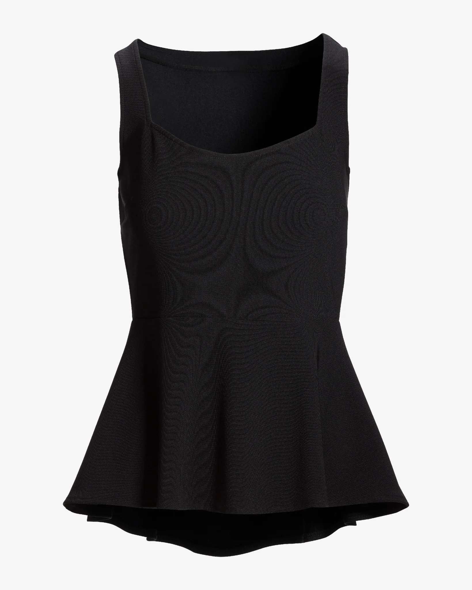 Beyond Travel Sleeveless Peplum Top Jet Black