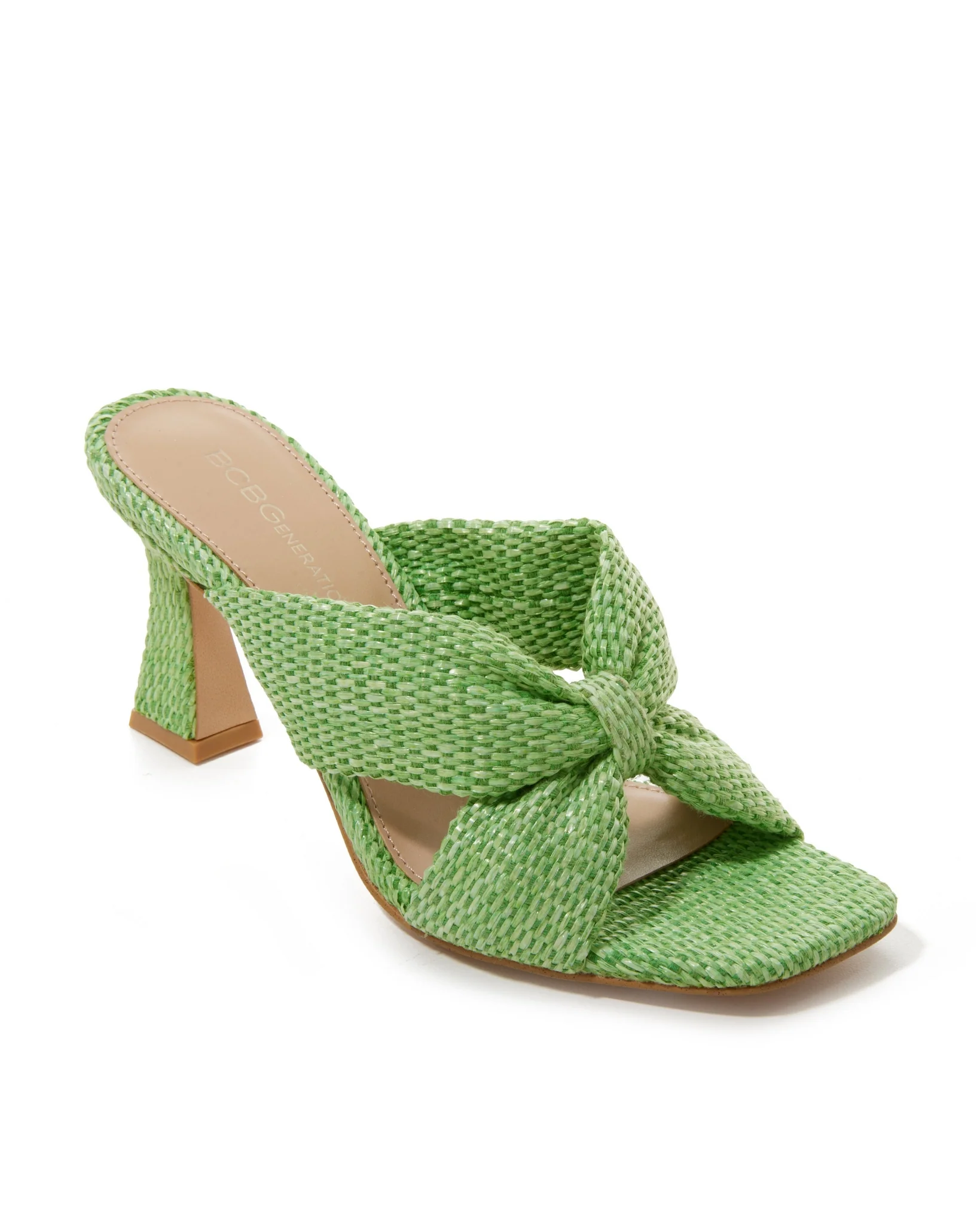 Woven Slide Heel Green