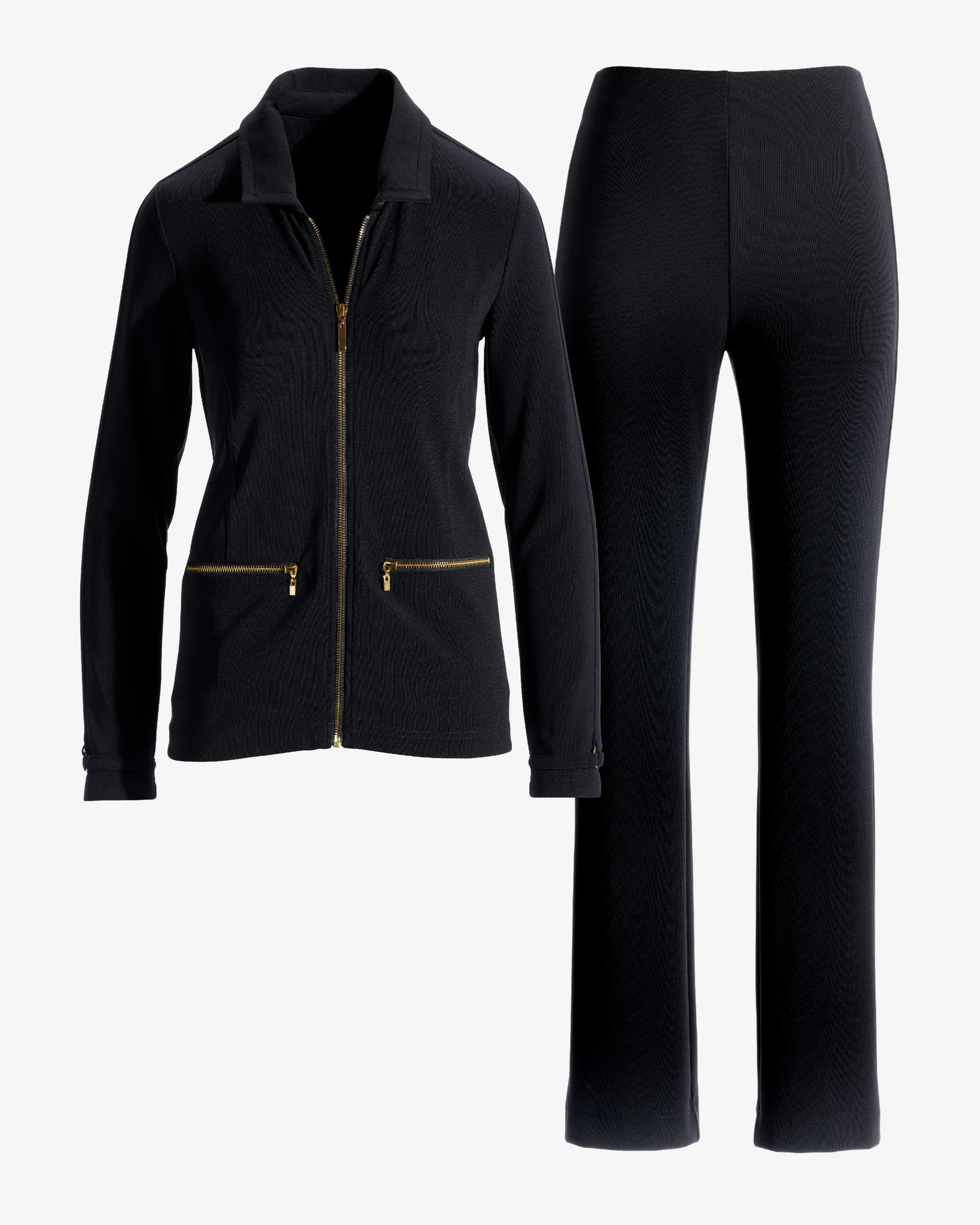 Beyond Travel Collared Sport Set Jet Black