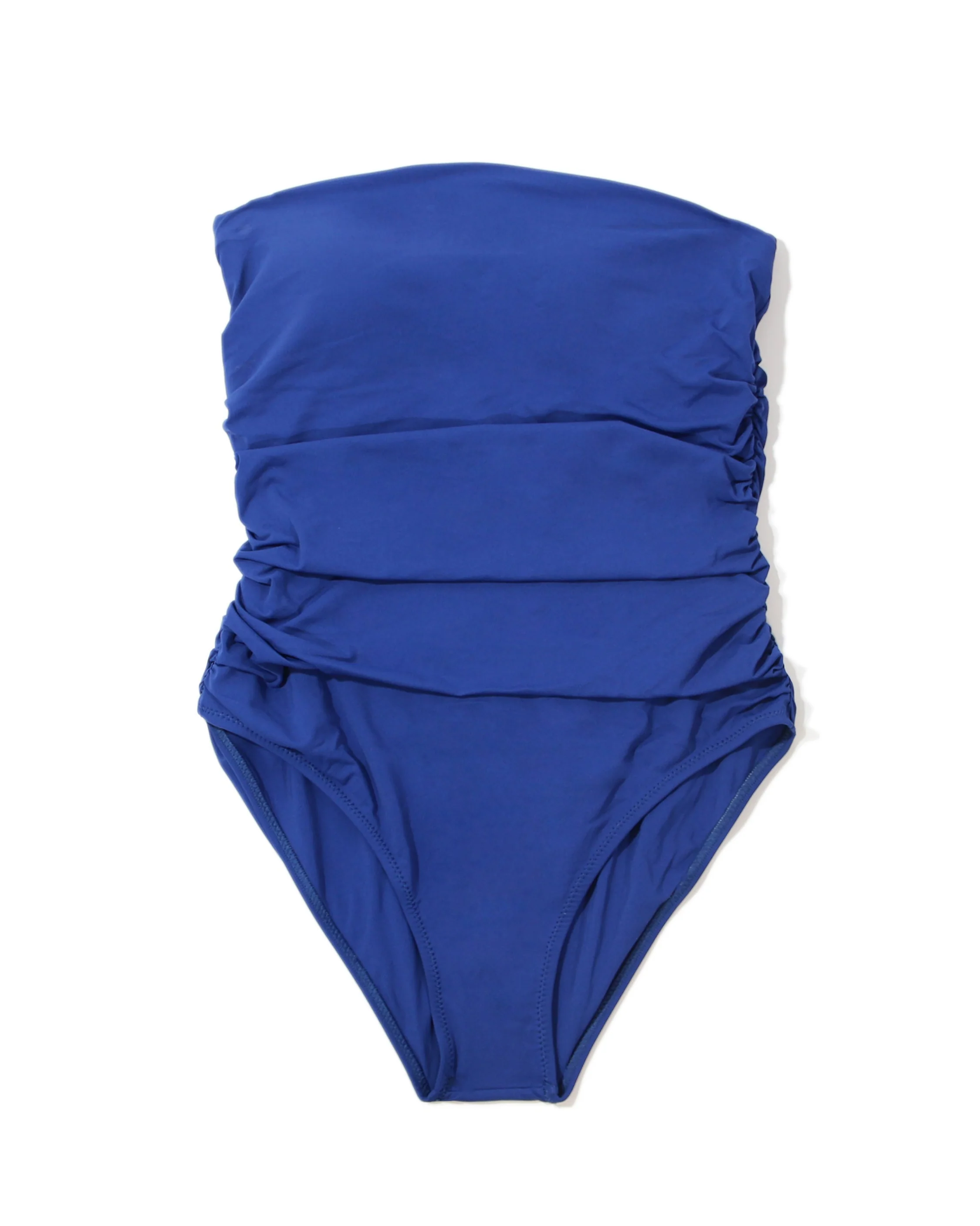 Bandeau One Piece Swimsuit Poolside Blue