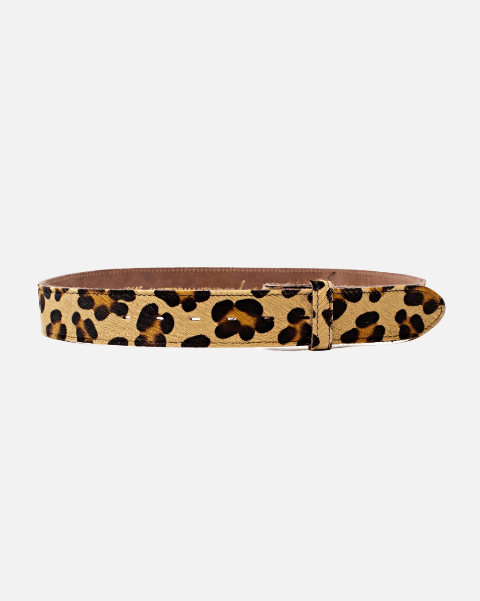 Amalia | Leopard Cow Hair Leather Belt Strap