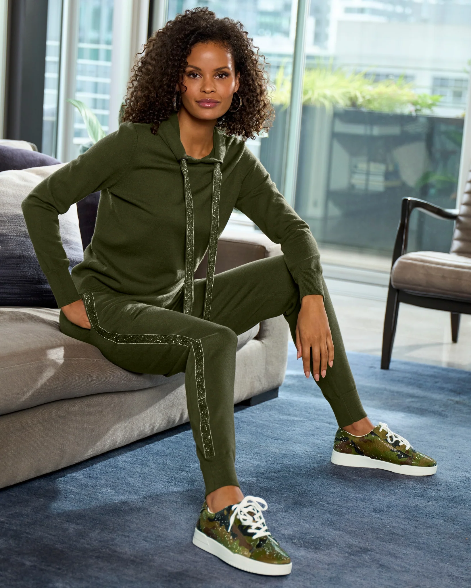 Camo Rhinestone Sneaker Multi